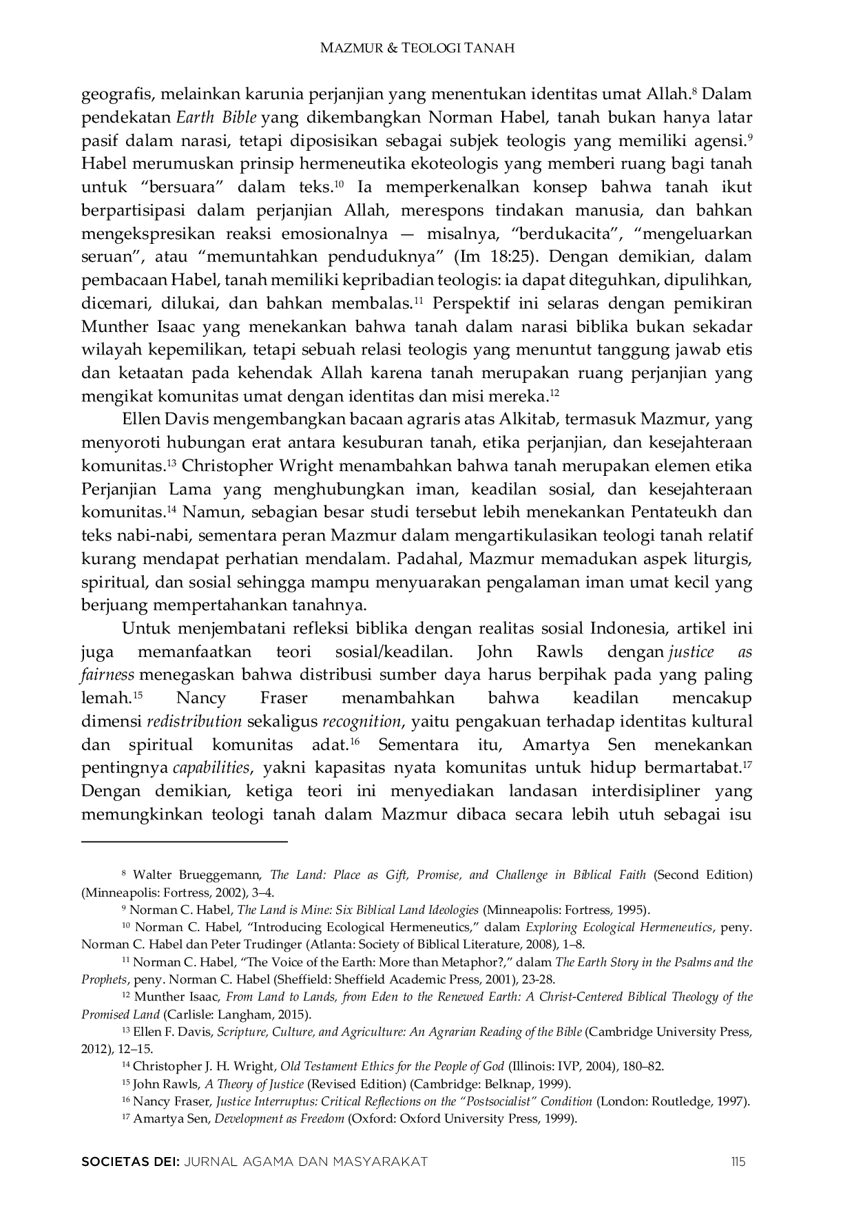 JURIS Mazmur dan Teologi Tanah