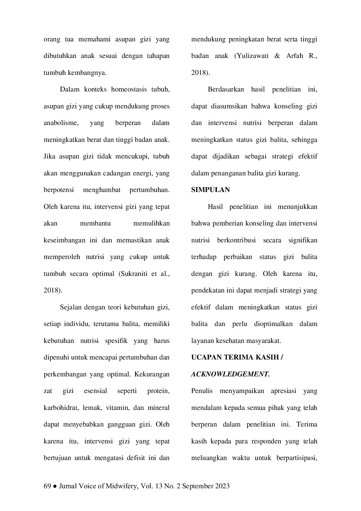 JURIS Optimalisasi Status Gizi Balita