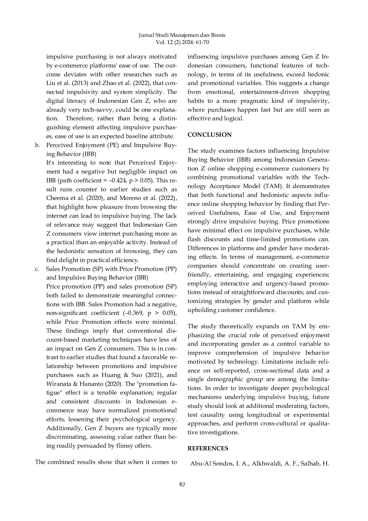 JURIS Impulsive Buying Behavior with Technology Acceptance Model and Promotions in E Commerce Among Gen Z Indonesians