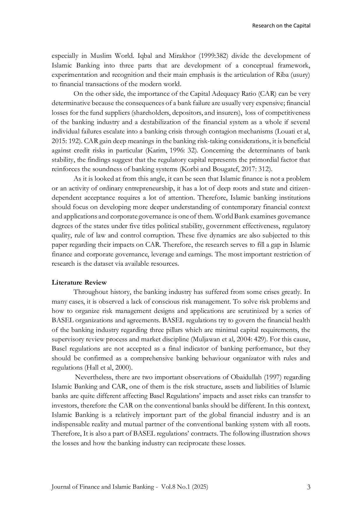JURIS Research on the Capital Adequacy Ratio Good Governance and Leverage in Islamic Banking