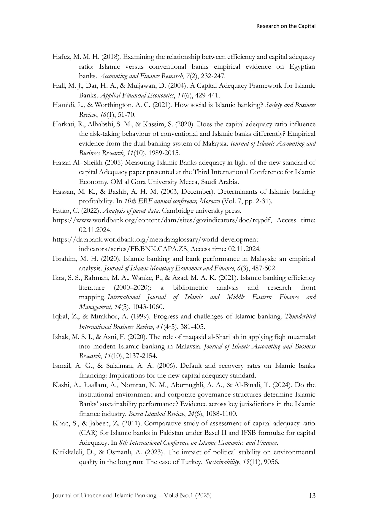 JURIS Research on the Capital Adequacy Ratio Good Governance and Leverage in Islamic Banking