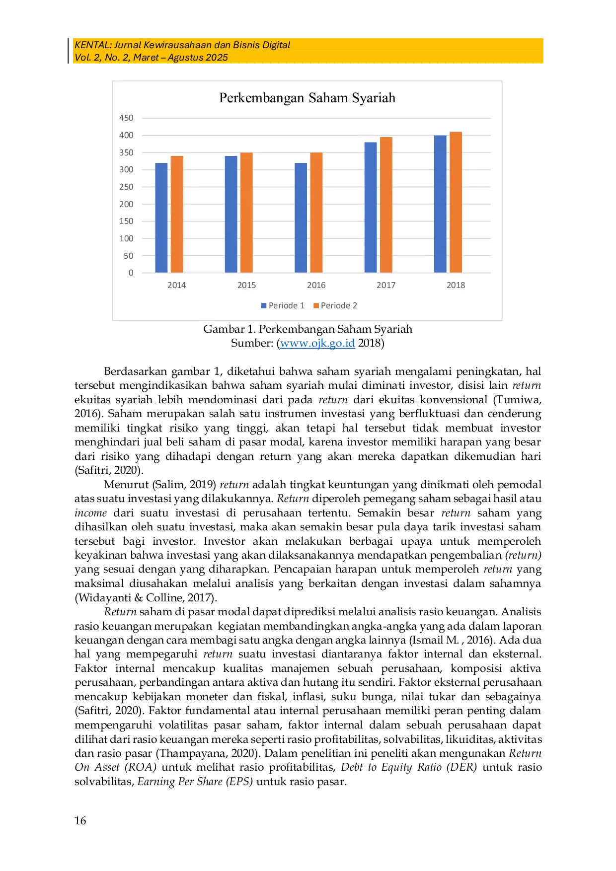 JURIS Debt to Equity Ratio Return on Asset and Earning Per Share as Predictor Variables of Stock Return in the Capital Market
