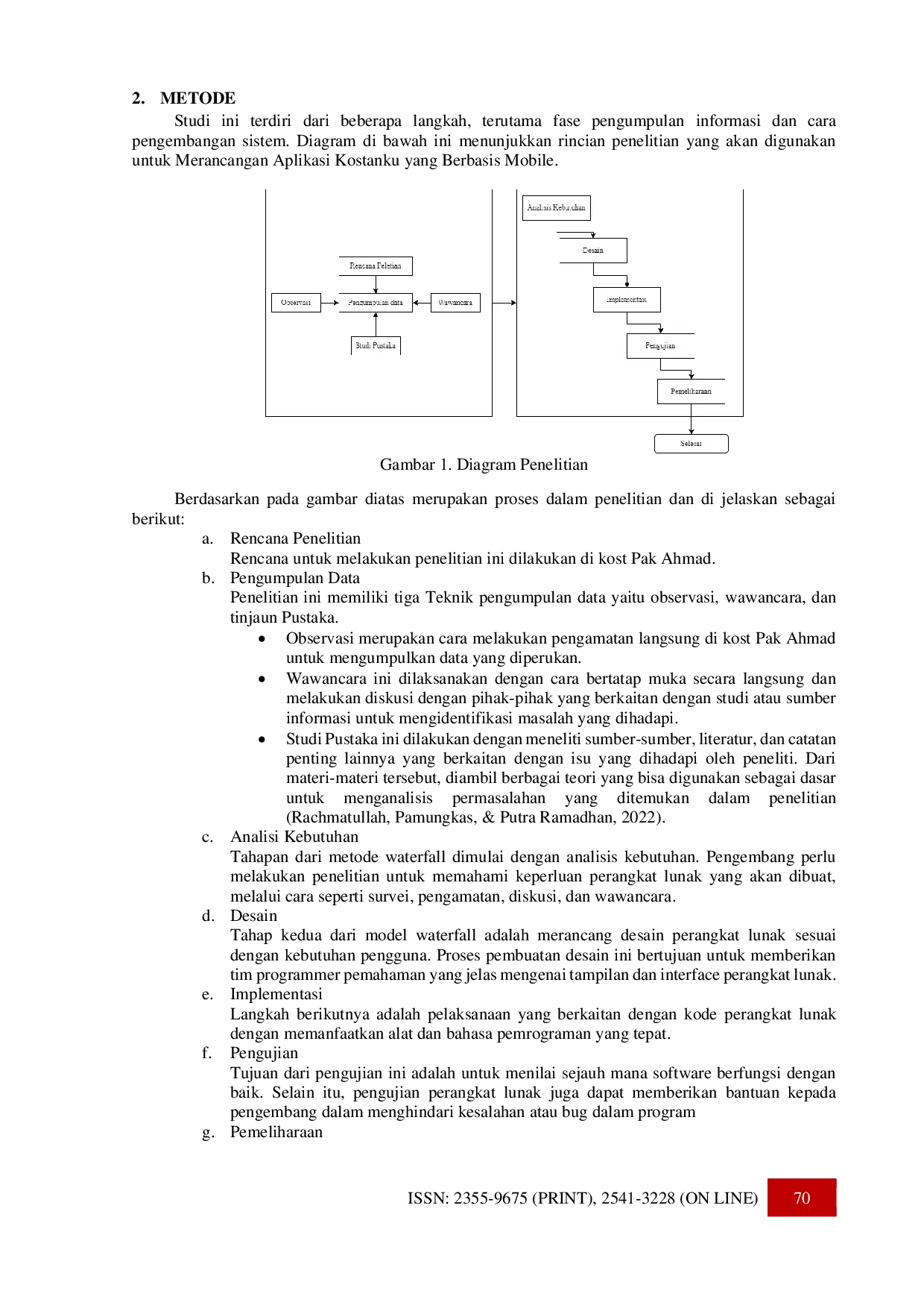 JURIS Perancangan sistem informasi kostanku berbasis mobile menggunakan metode waterfall