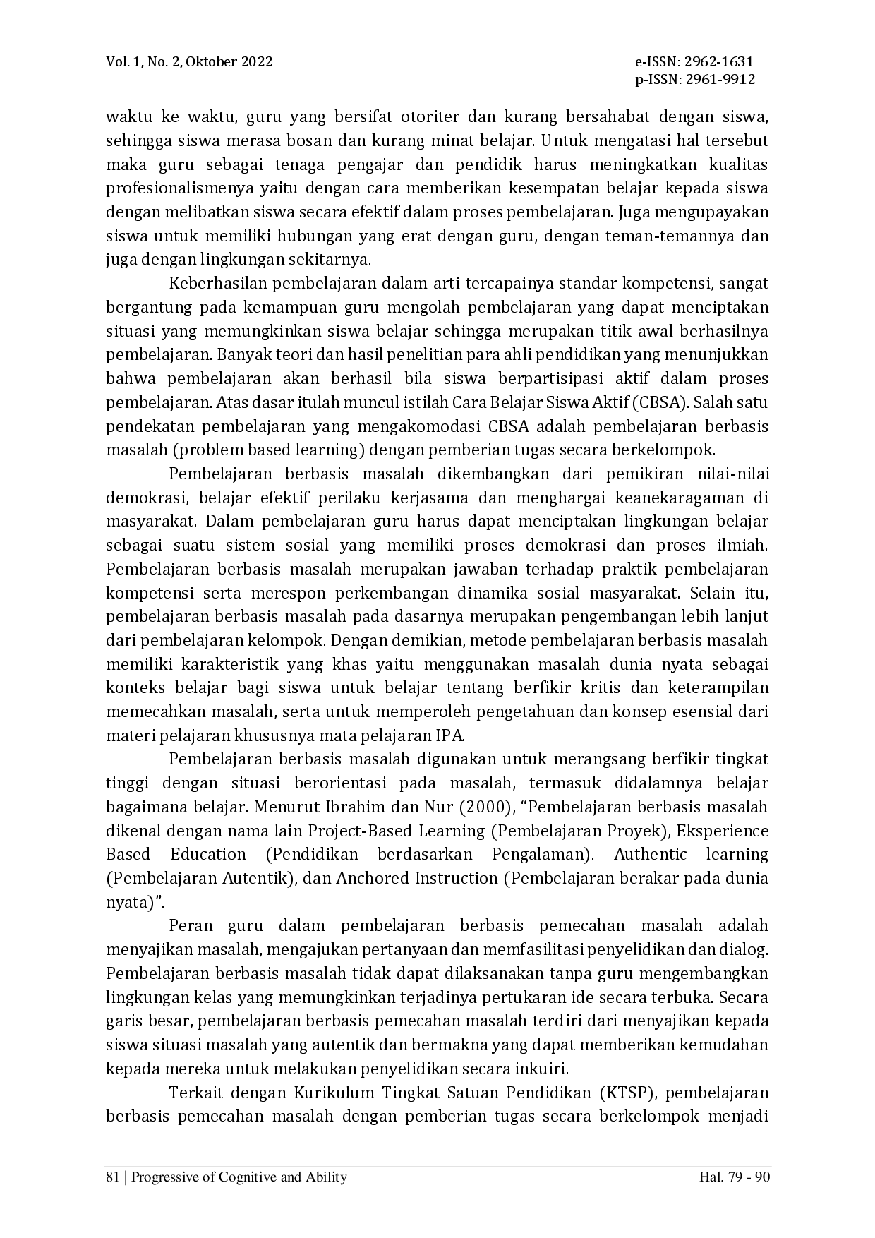 juris Penggunaan Metode Pembelajaran Berbasis Masalah untuk Meningkatkan Prestasi Belajar IPA