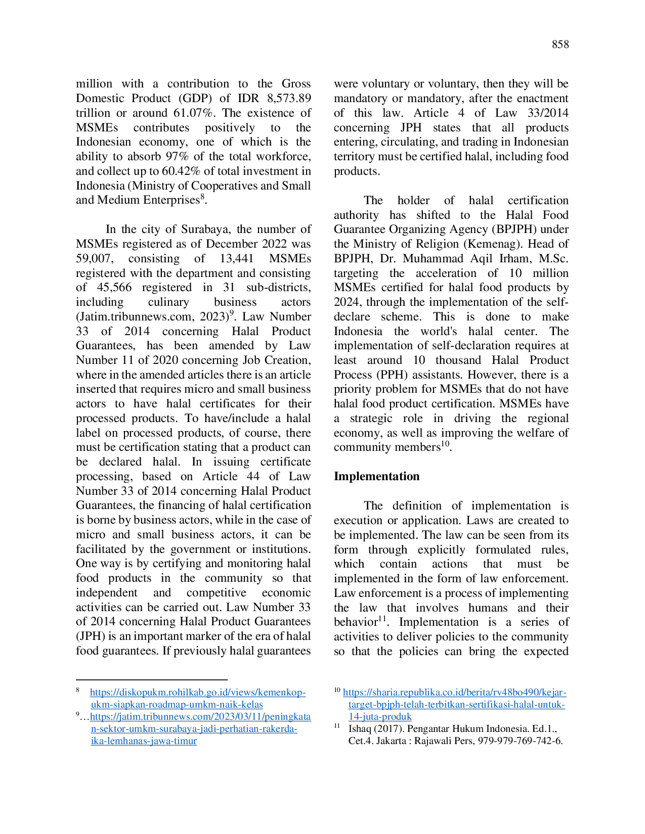 JURIS How Is The Implementation Of Halal Self Declare Certification In Micro And Small Enterprises In Surabaya