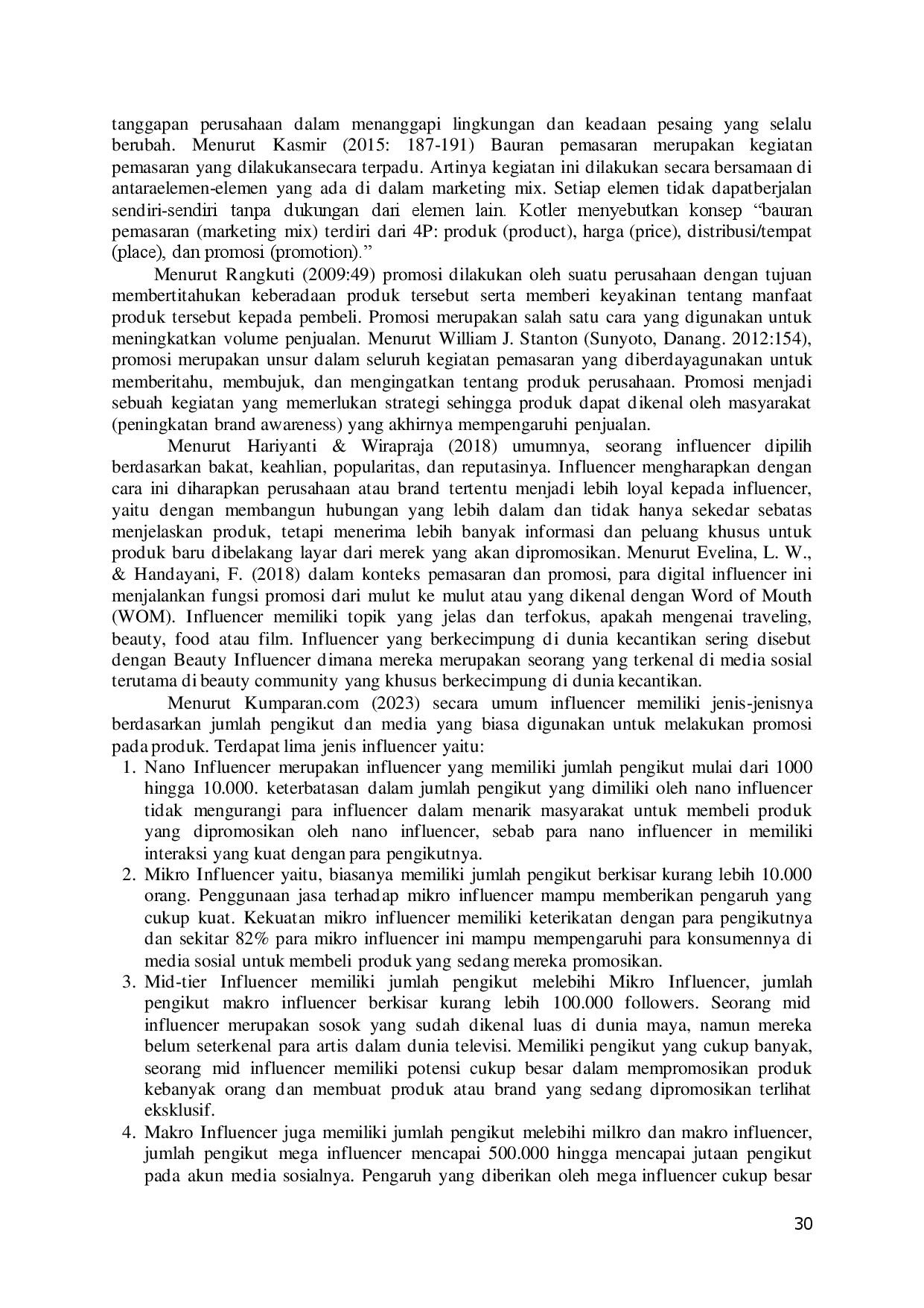 juris Peran Beauty Influencer dalam Strategi Meningkatkan Promosi Produk Kecantikan X pada Mahasiswa Pendidikan Tata Rias S1 Universitas Negeri Jakarta