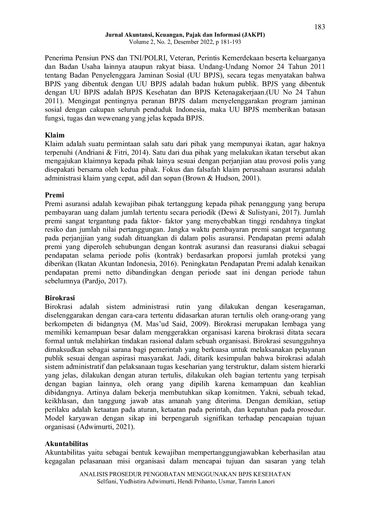 JURIS Analisis Prosedur Pengobatan Menggunakan Bpjs Kesehatan