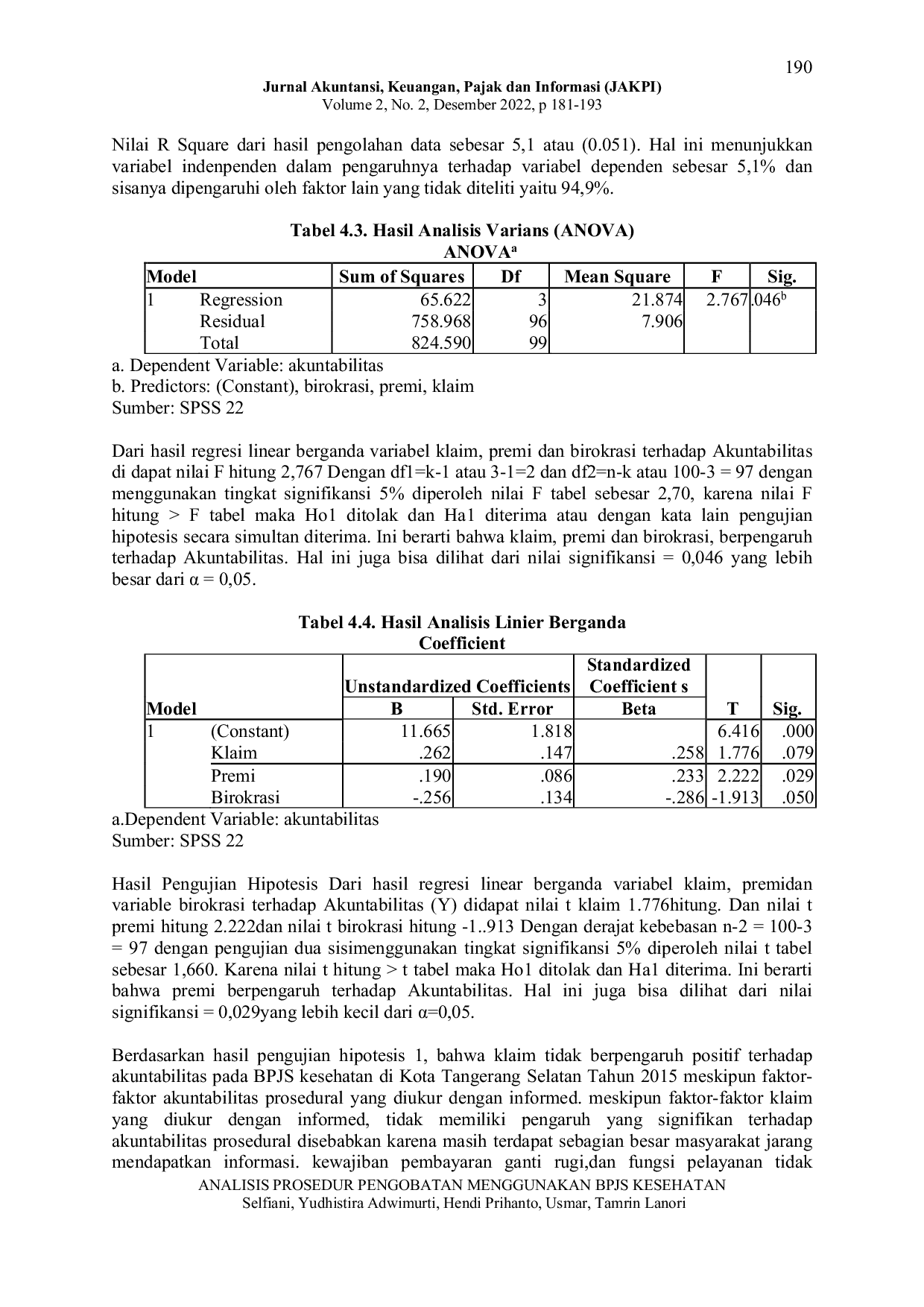 JURIS Analisis Prosedur Pengobatan Menggunakan Bpjs Kesehatan