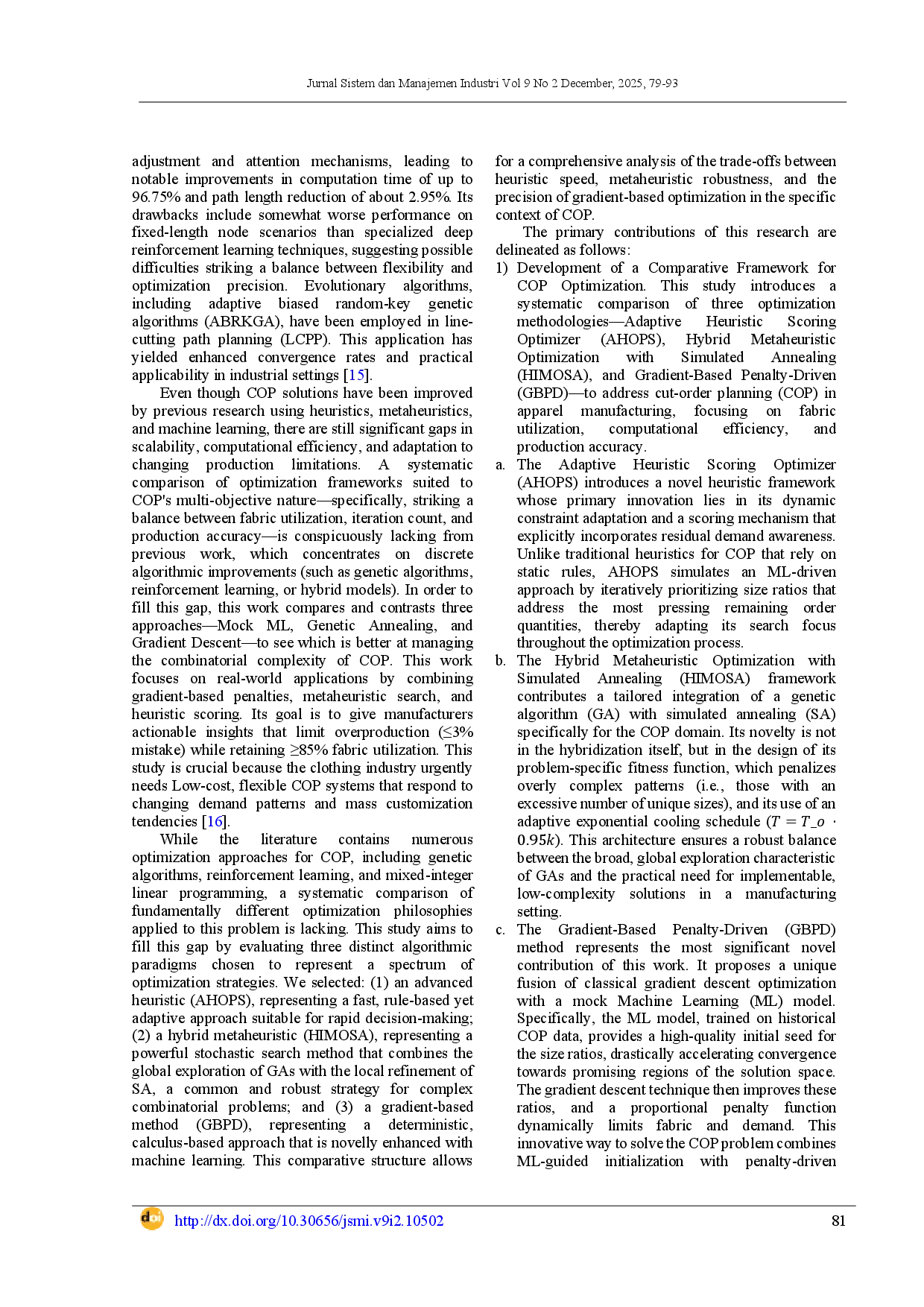 juris Comparative Analysis of Optimization Methods for Cut Order Planning in Apparel Manufacturing