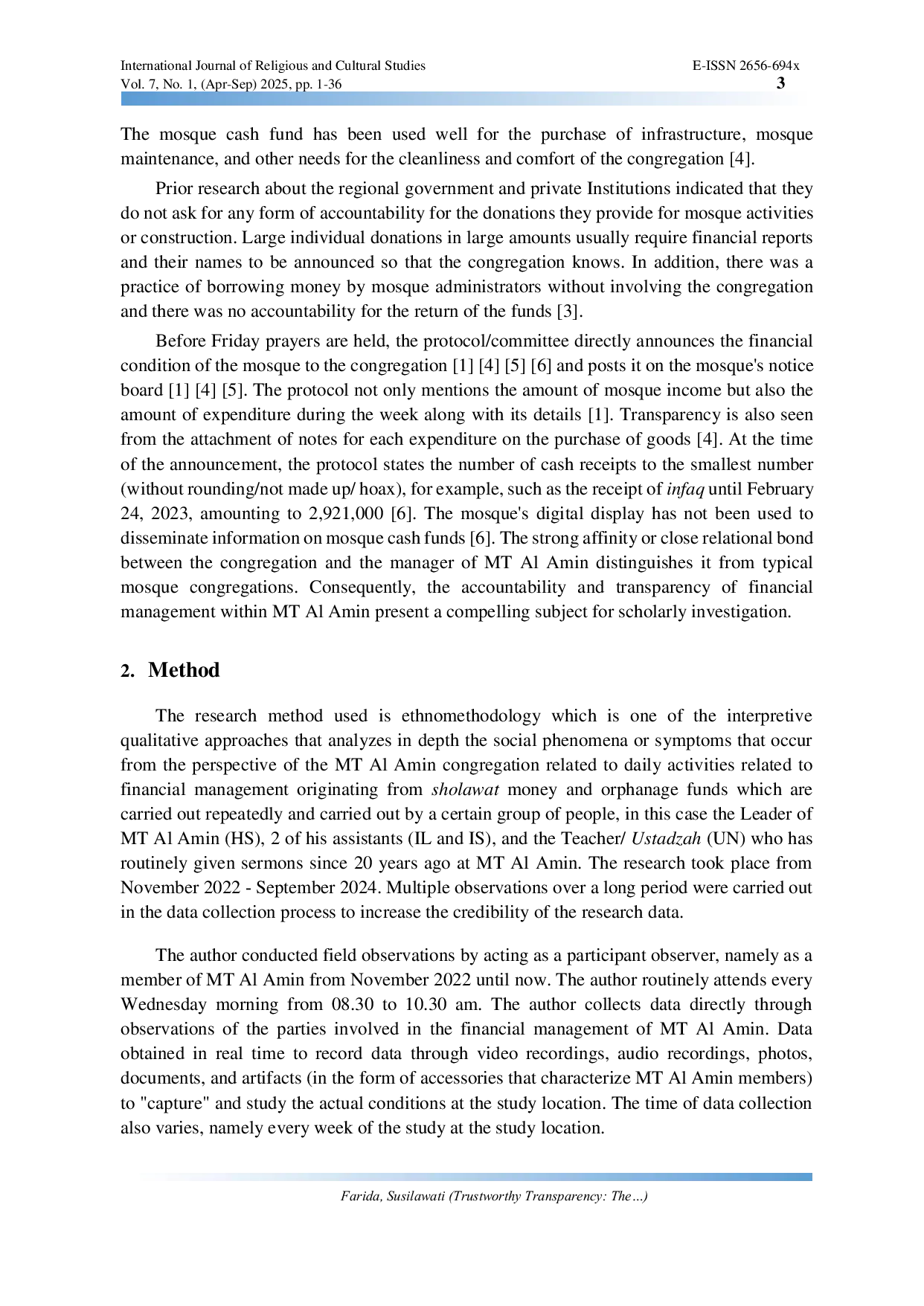 JURIS Trustworthy Transparency The Key to Orphan Compensation Accountability