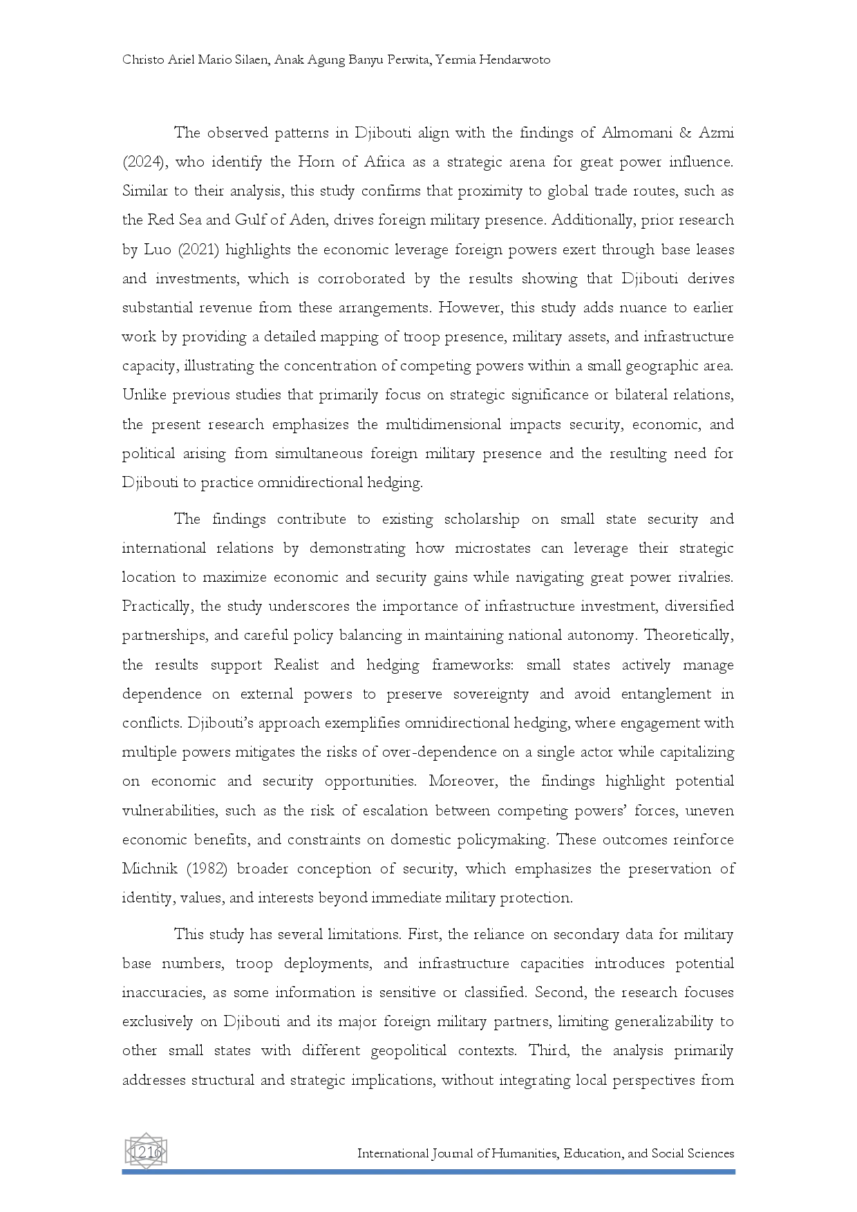 juris Among Giants The Military Bases Impacts of Great Power Competition on Djibouti s National Security