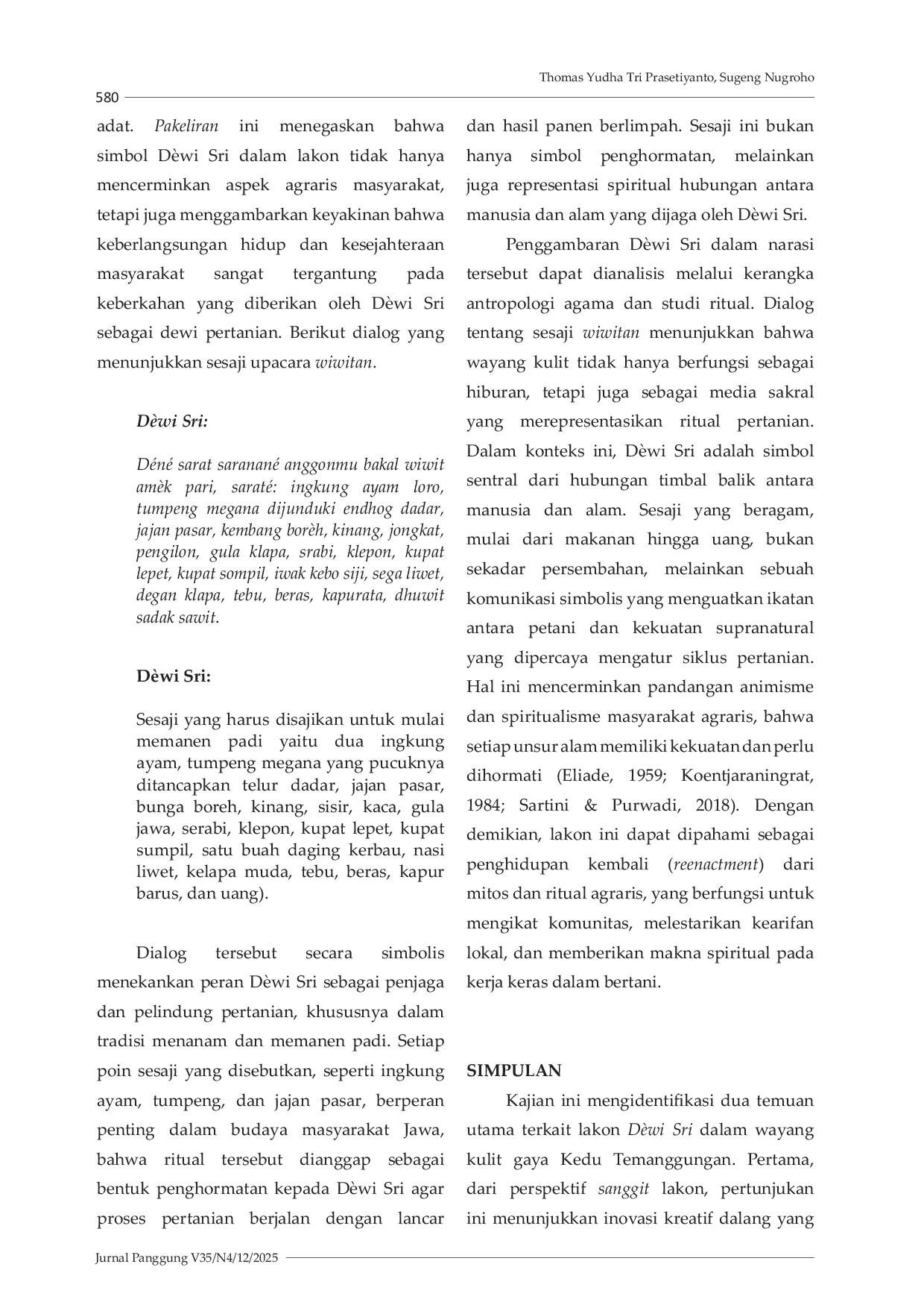 JURIS D wi Sri Kedu Temanggungan Analisis Sanggit Lakon dan Makna Simbolisme