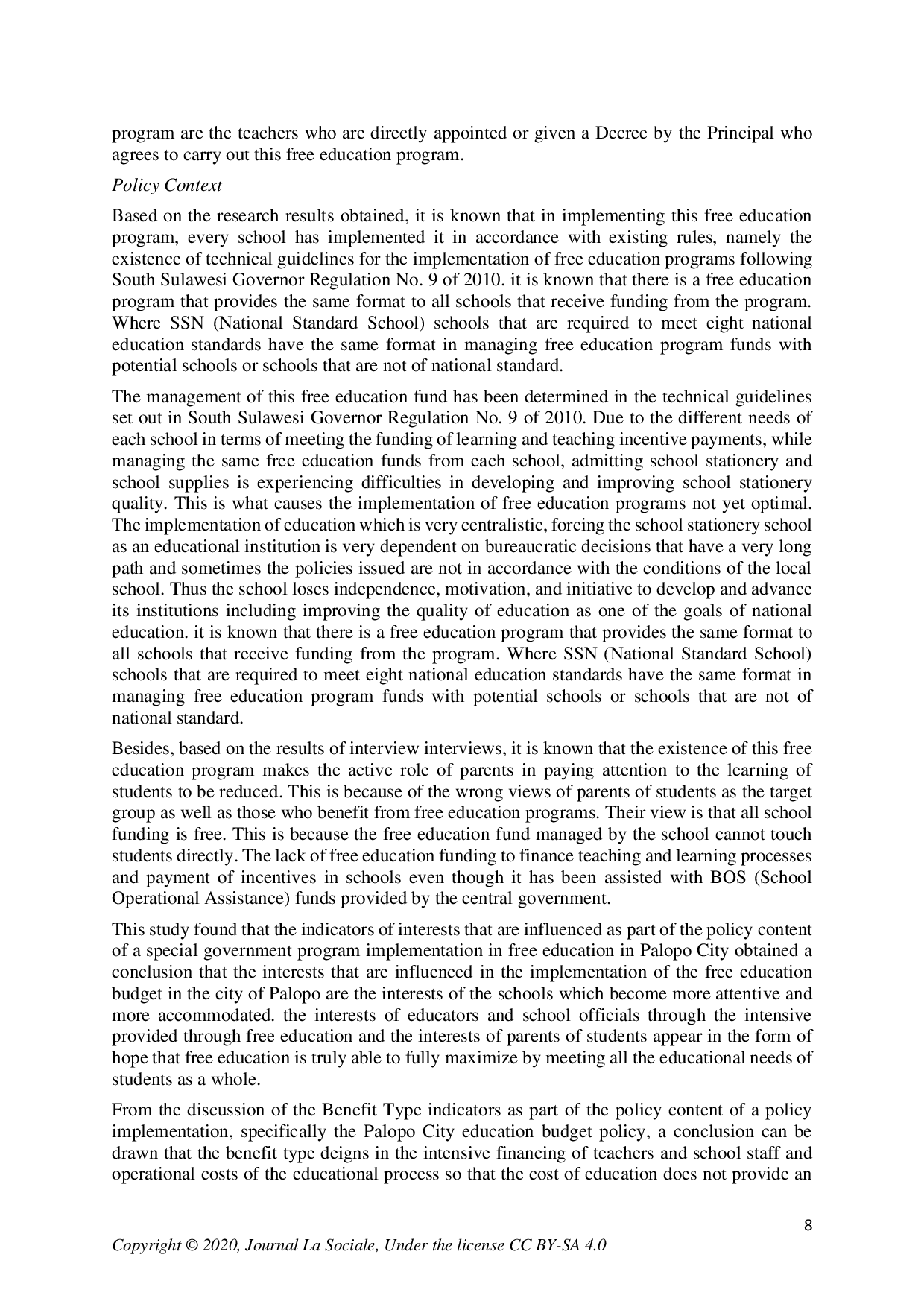 juris Public Policy Implementation Study on Educational Budgeting of Palopo