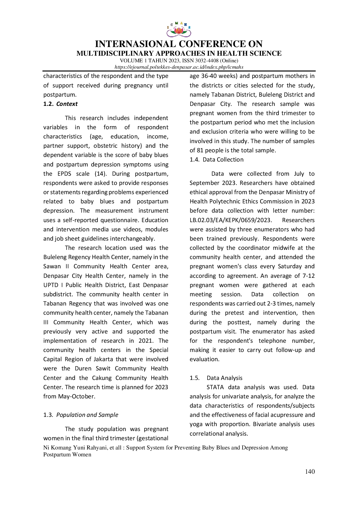 JURIS Support System for Preventing Baby Blues and Depression Among Postpartum Women