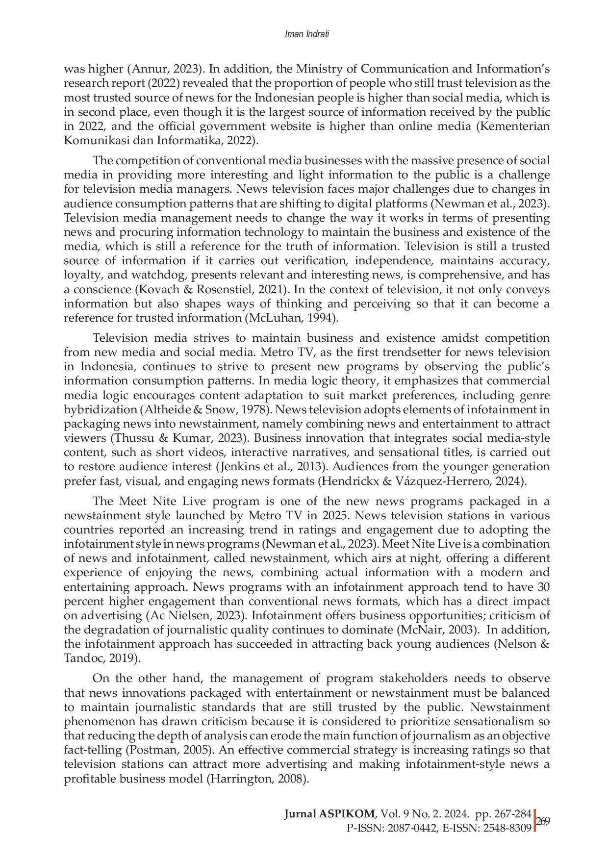 JURIS News innovation through infotainment in the Meet Nite Live program on Metro TV news television