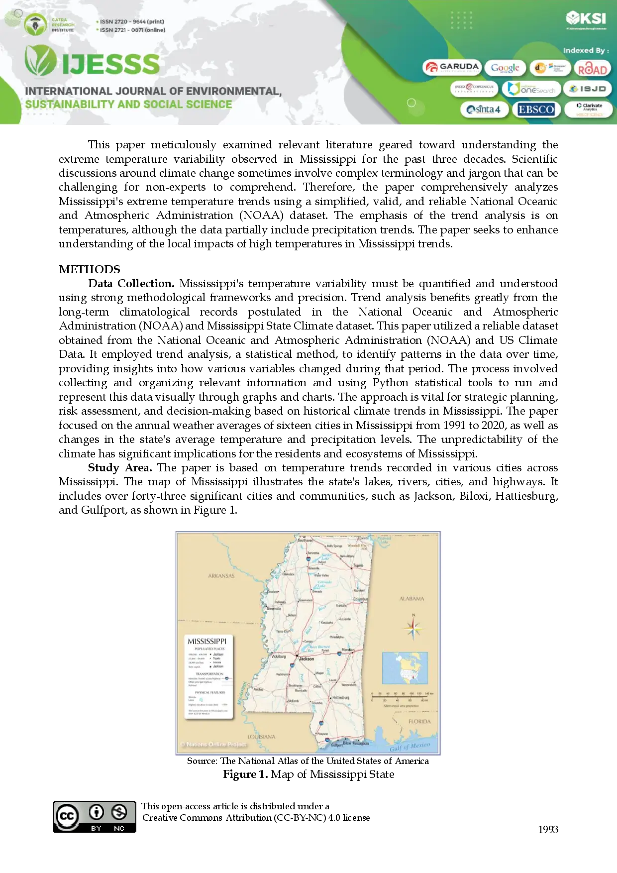 juris Extreme Temperature Variability in the Southeastern United States Trends in Mississippi State