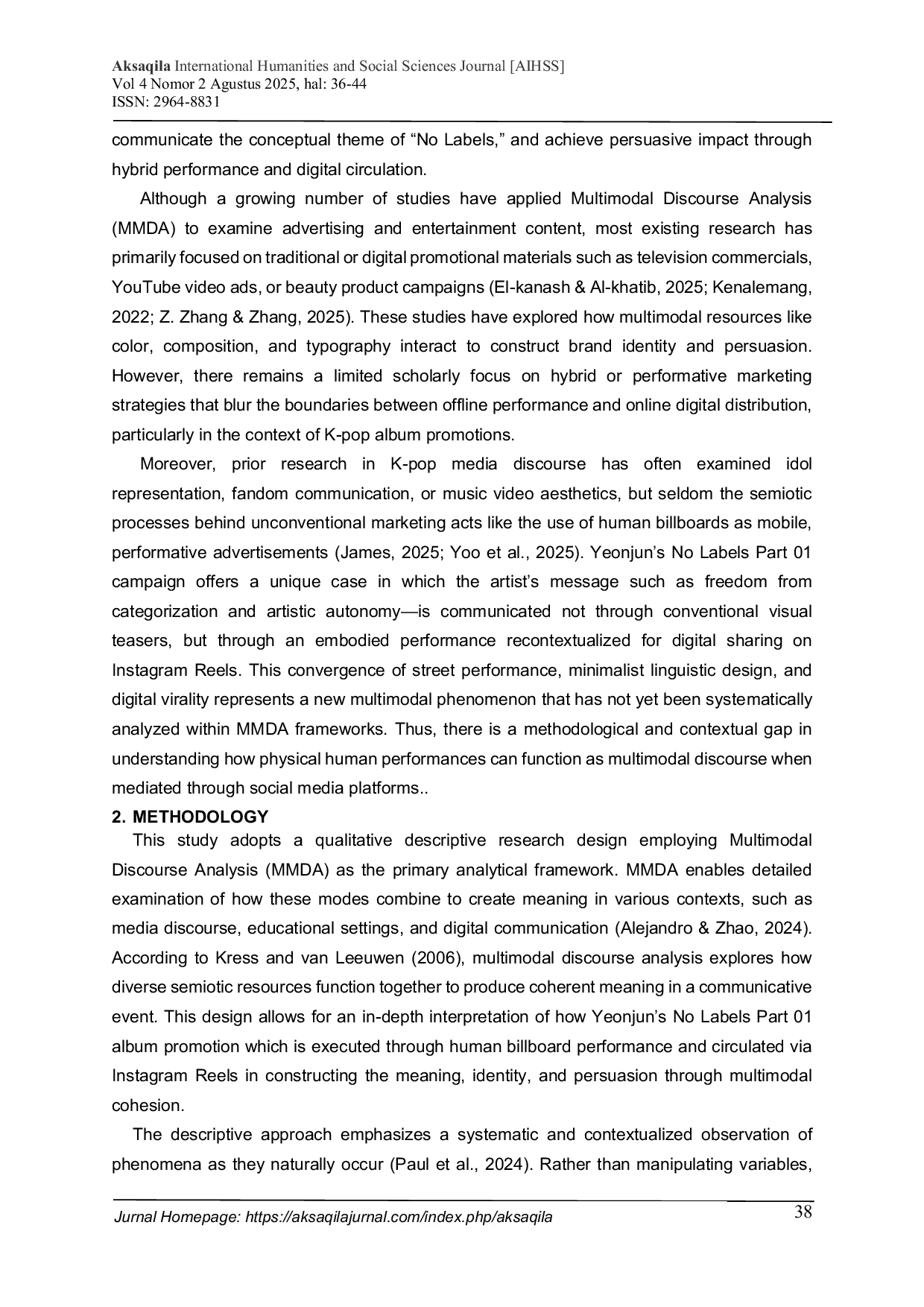 JURIS A Multimodal Discourse Analysis of Yeonjun s No Labels Part 01 Album Promotion Human Billboard as Hybrid Advertising on Instagram Reels