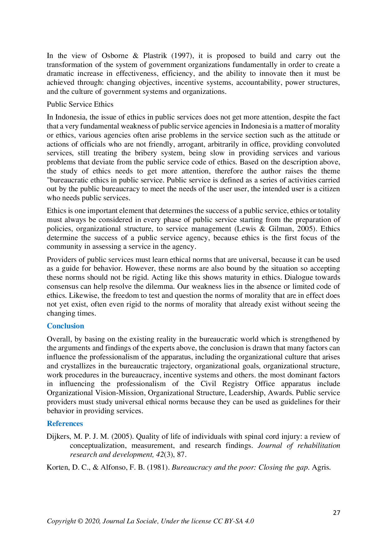 juris Apparatus Professionalism and Public Service Ethics