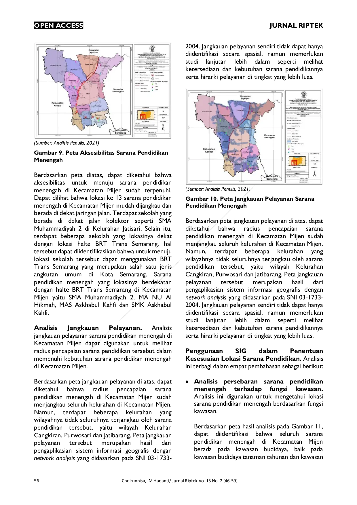 JURIS Penggunaan Sistem Informasi Geografis Dalam Penentuan Kesesuaian Lokasi Sarana Pendidikan Menengah Di Kecamatan Mijen