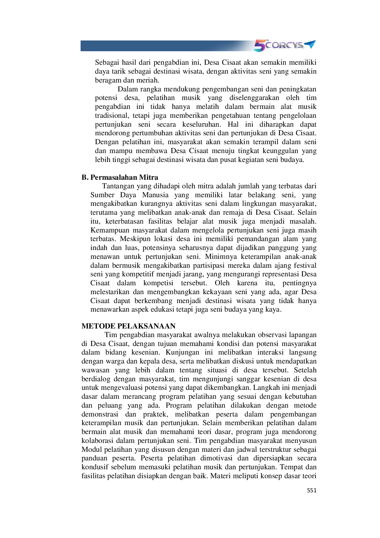 JURIS Pelatihan Musik Sebagai Upaya Meningkatkan Potensi Masyarakat di Desa Cisaat