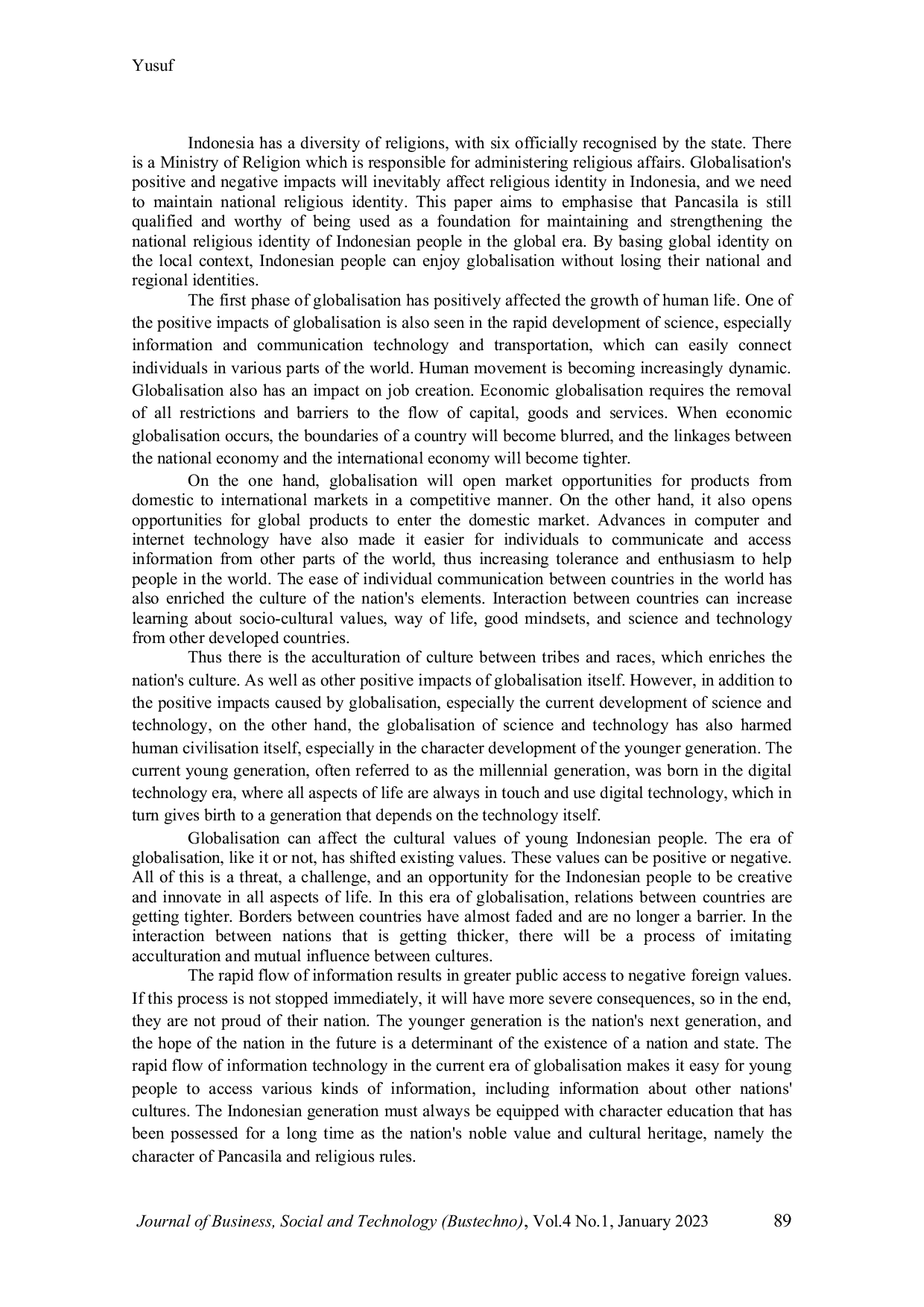 JURIS The Role Of Pancasila In View From The Sociology Of Religion In The Globalisation Era