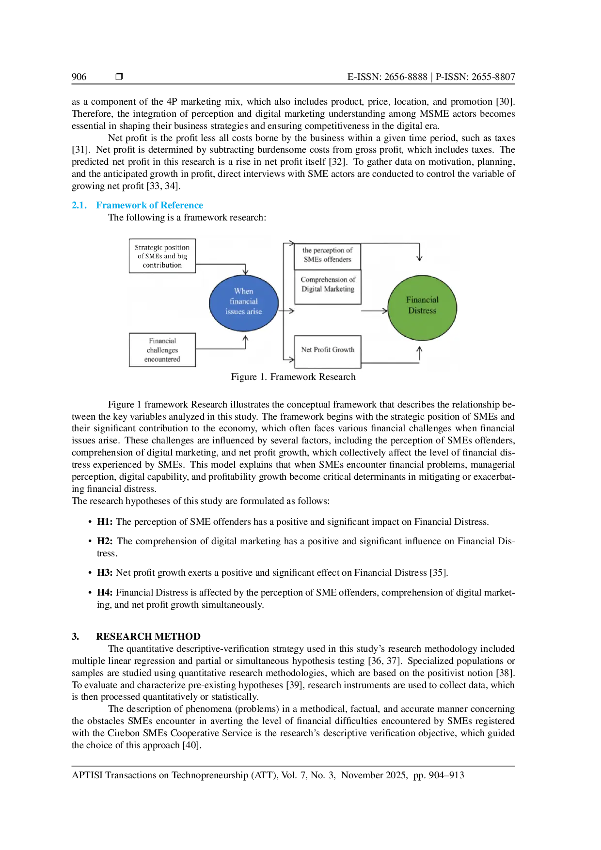 JURIS Assessing the Drivers of Financial Distress in Indonesian Rattan SMEs through Digital and Financial Perspectives