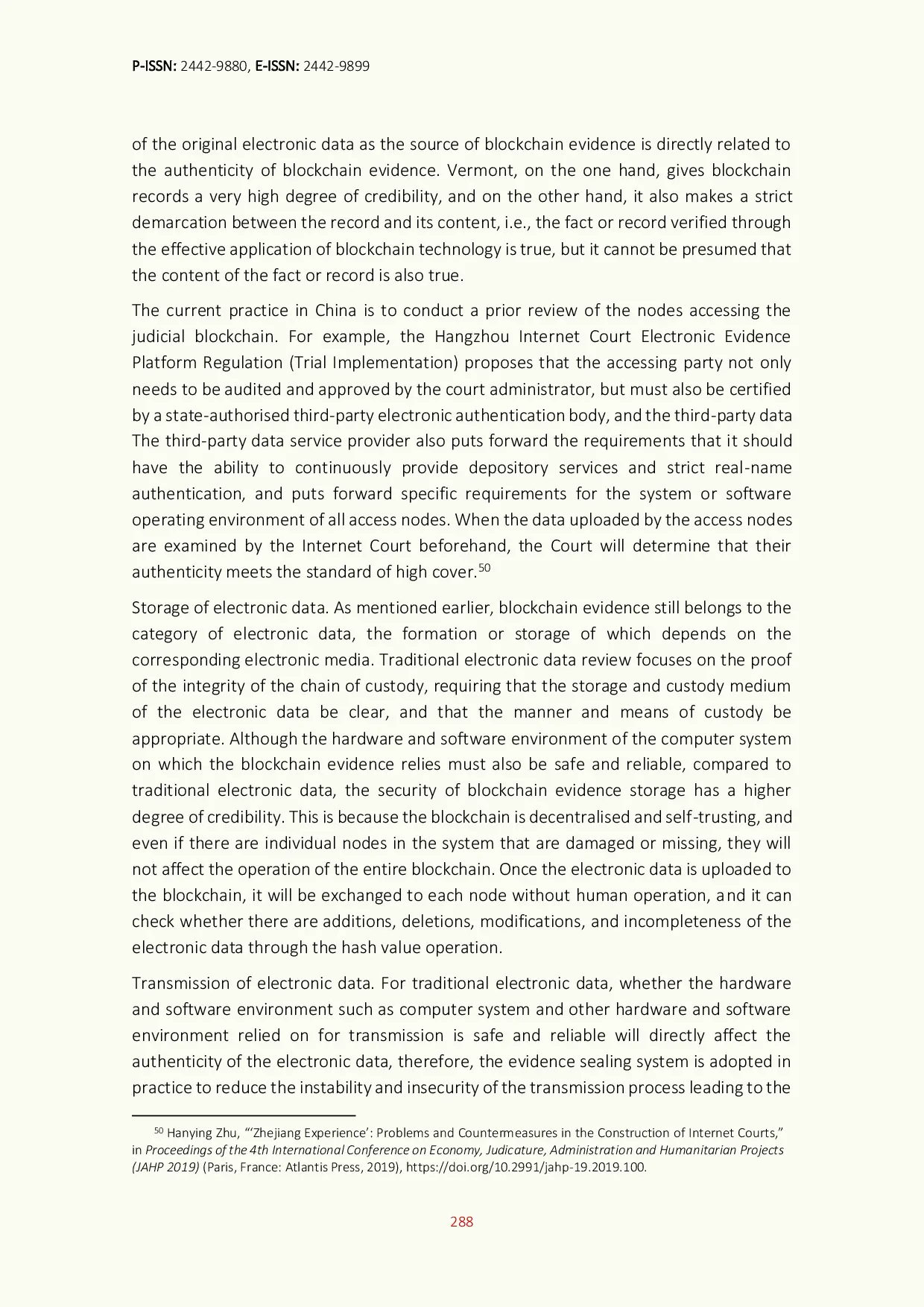 JURIS Legal Framework for Authenticity of Blockchain Electronic Evidence in China Under a Comparative Law Perspective