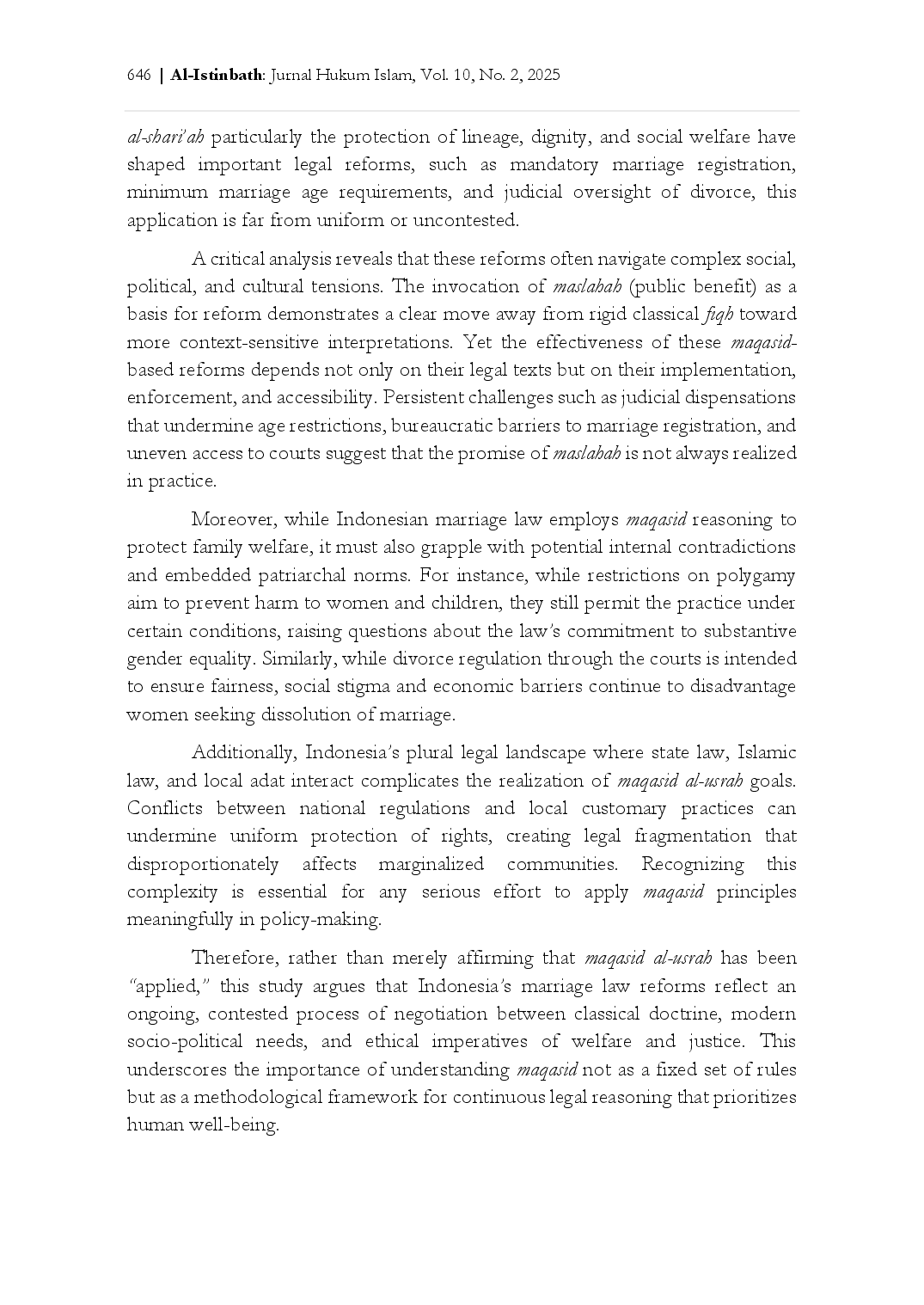 juris Marriage Law Reform in Indonesia A Maqasid al Usrah Perspective on Legal Adaptation