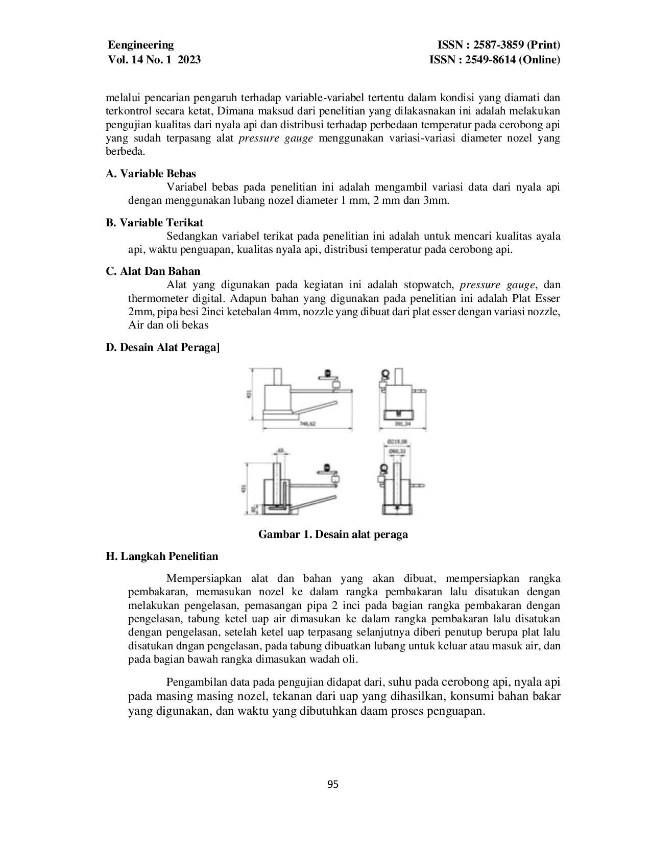 JURIS Pemanfaatan Oli Bekas Sebagai Bahan Bakar Alternatif Dalam Perancangan Tungku Pembakar Sampah