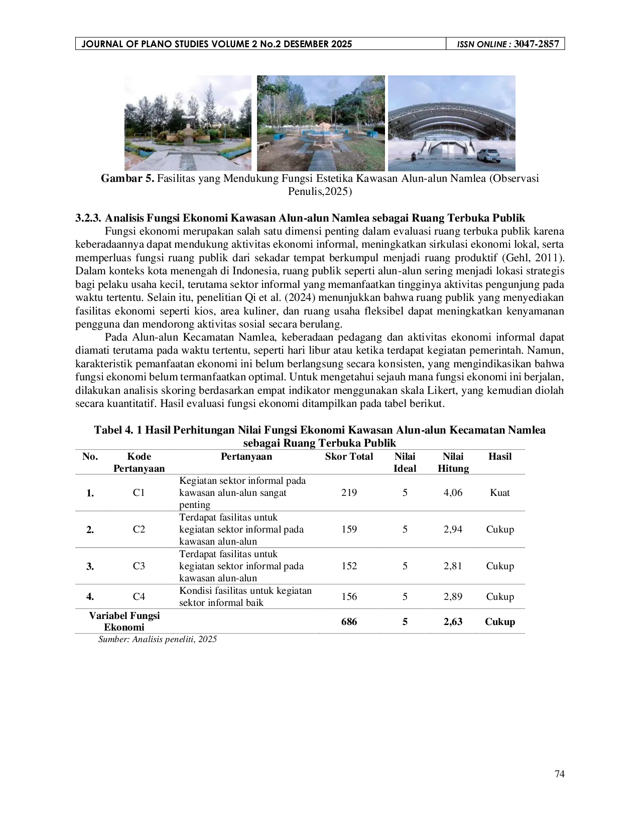 JURIS Analisis Fungsi Kawasan Alun Alun sebagai Ruang Terbuka Publik di Perkotaan Namlea Kabupaten Buru