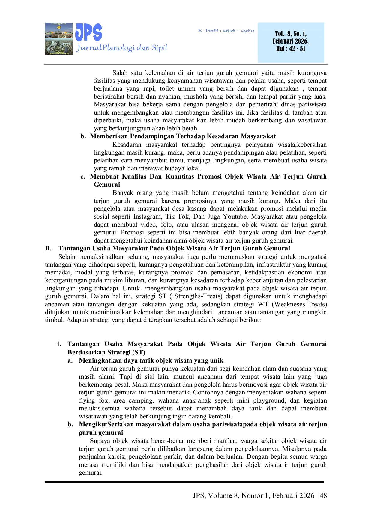 JURIS Peluang Dan Tantangan Usaha Masyarakat Pada Objek Wisata Air Terjun Guruh Gemurai Di Desa Kasang Kecamatan Kuantan Mudik Kabupaten Kuantan Singingi