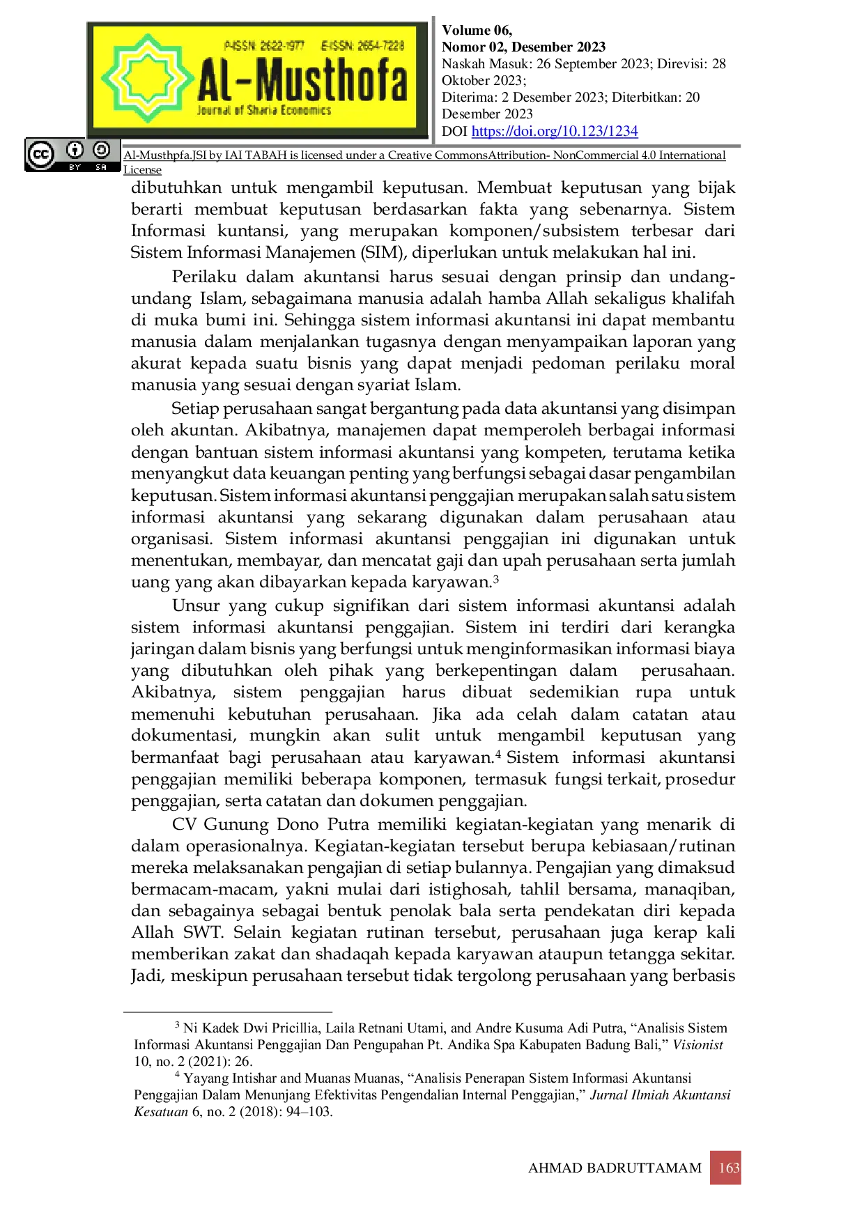 JURIS Perspektif Akuntansi Syariah Atas Sistem Informasi Akuntansi Penggajian Karyawan Di Cv Gunung Dono Putra Kemantren LamonganPerspektif Akuntansi Syariah Atas Sistem Informasi Akuntansi Penggajian Karya