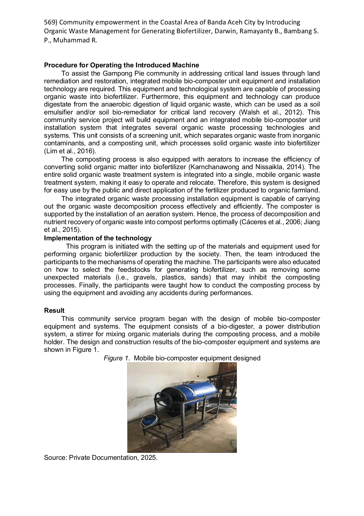 JURIS Community empowerment in the Coastal Area of Banda Aceh City by Introducing Organic Waste Management for Generating Biofertilizer