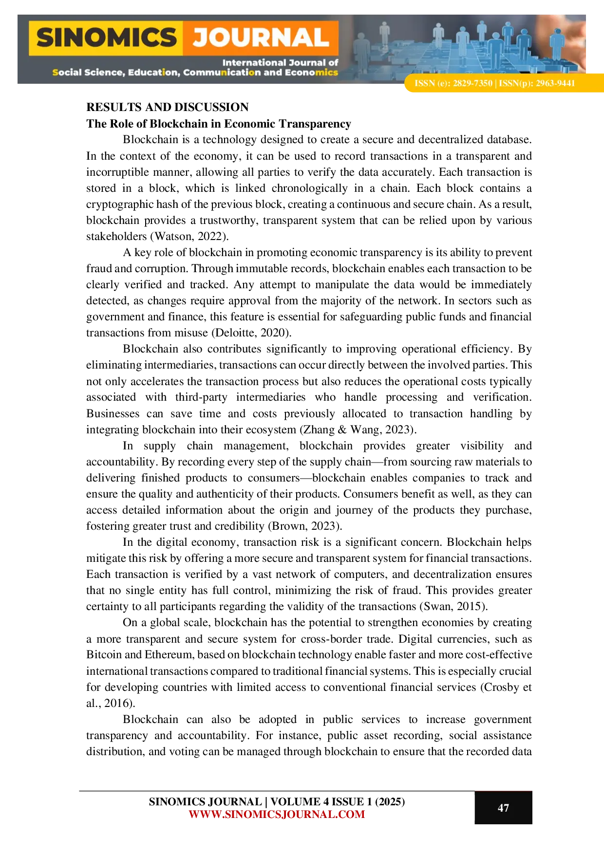 JURIS Blockchain Transparency and Security Technology in Economy 5 0