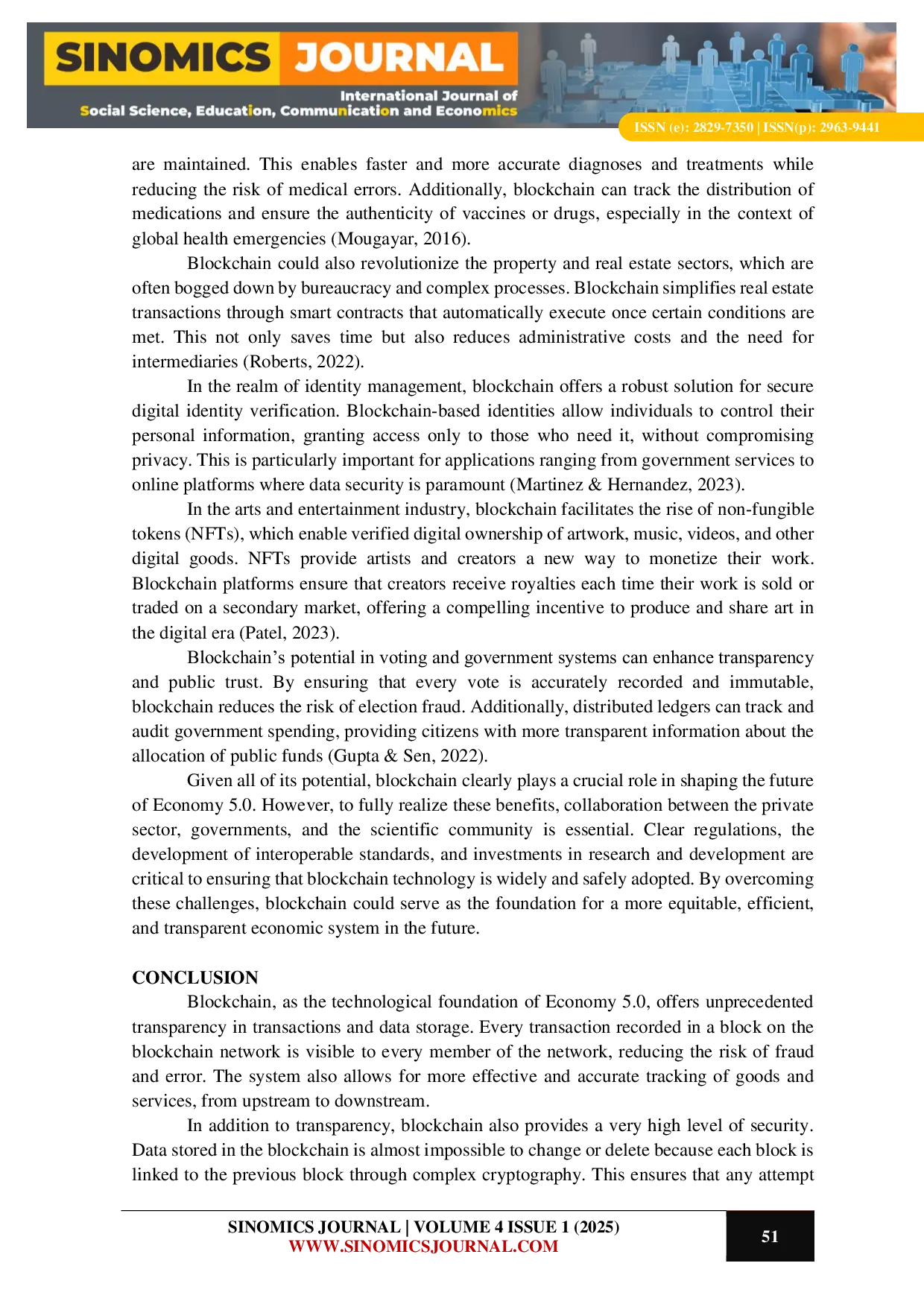 JURIS Blockchain Transparency and Security Technology in Economy 5 0