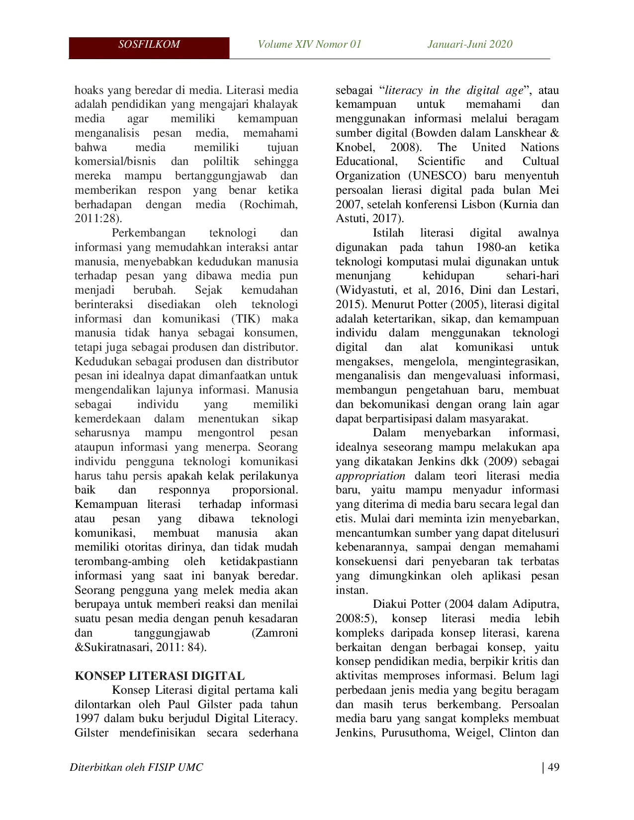 JURIS Strategi Sinergitas Wartawan Dan Akademisi Dalam Gerakan Sosial Literasi Digital Di Jawa Tengah