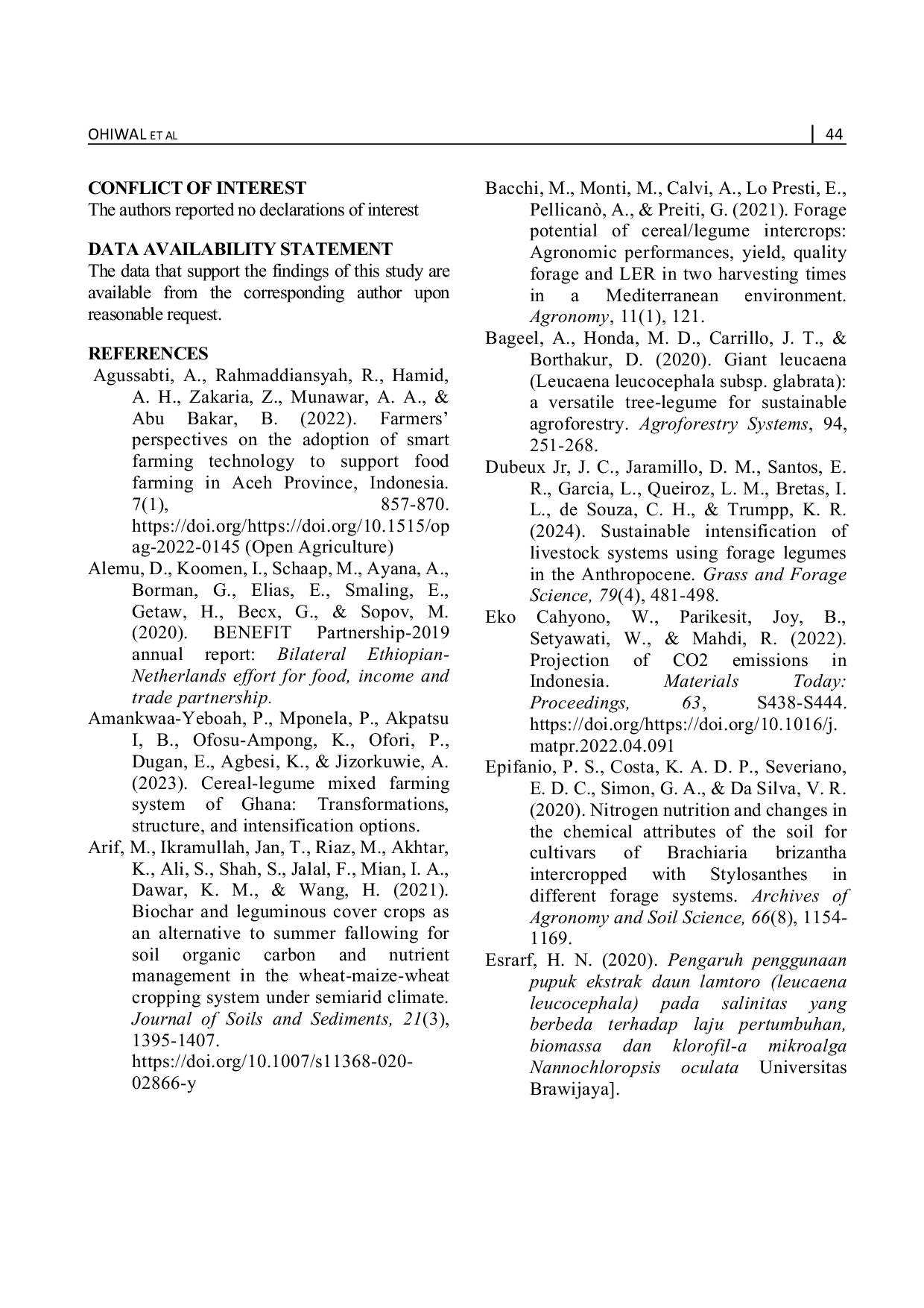 JURIS Legume Grass Intercropping in Indonesian Pastures A Systematic Review on Soil and Forage Nutritional Improvements