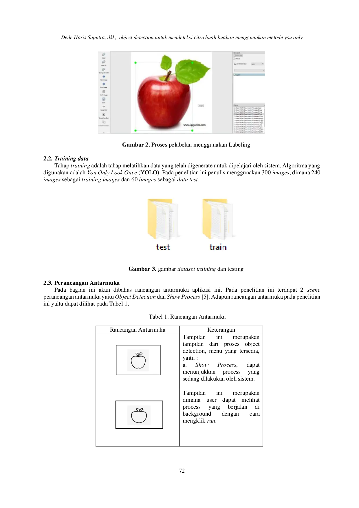 juris Object Detection Untuk Mendeteksi Citra Buah Buahan Menggunakan Metode Yolo