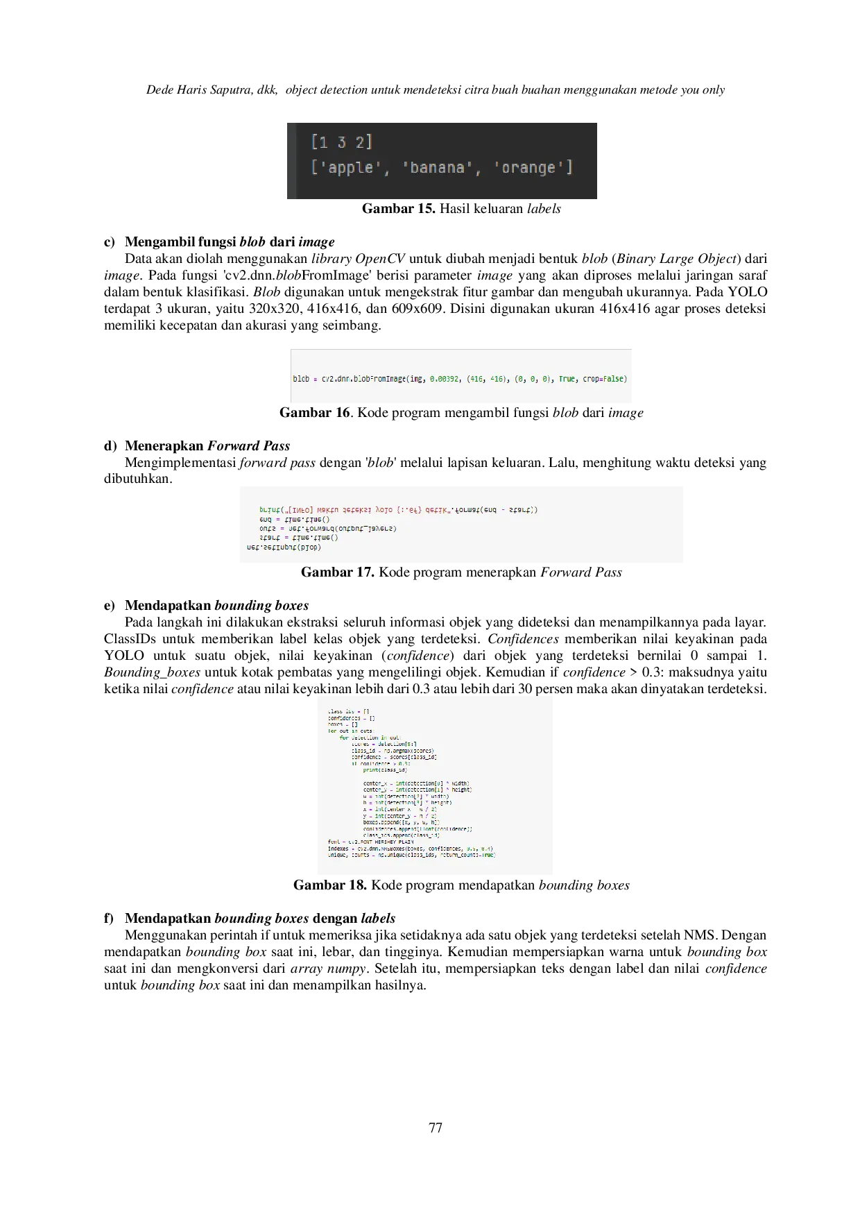 juris Object Detection Untuk Mendeteksi Citra Buah Buahan Menggunakan Metode Yolo
