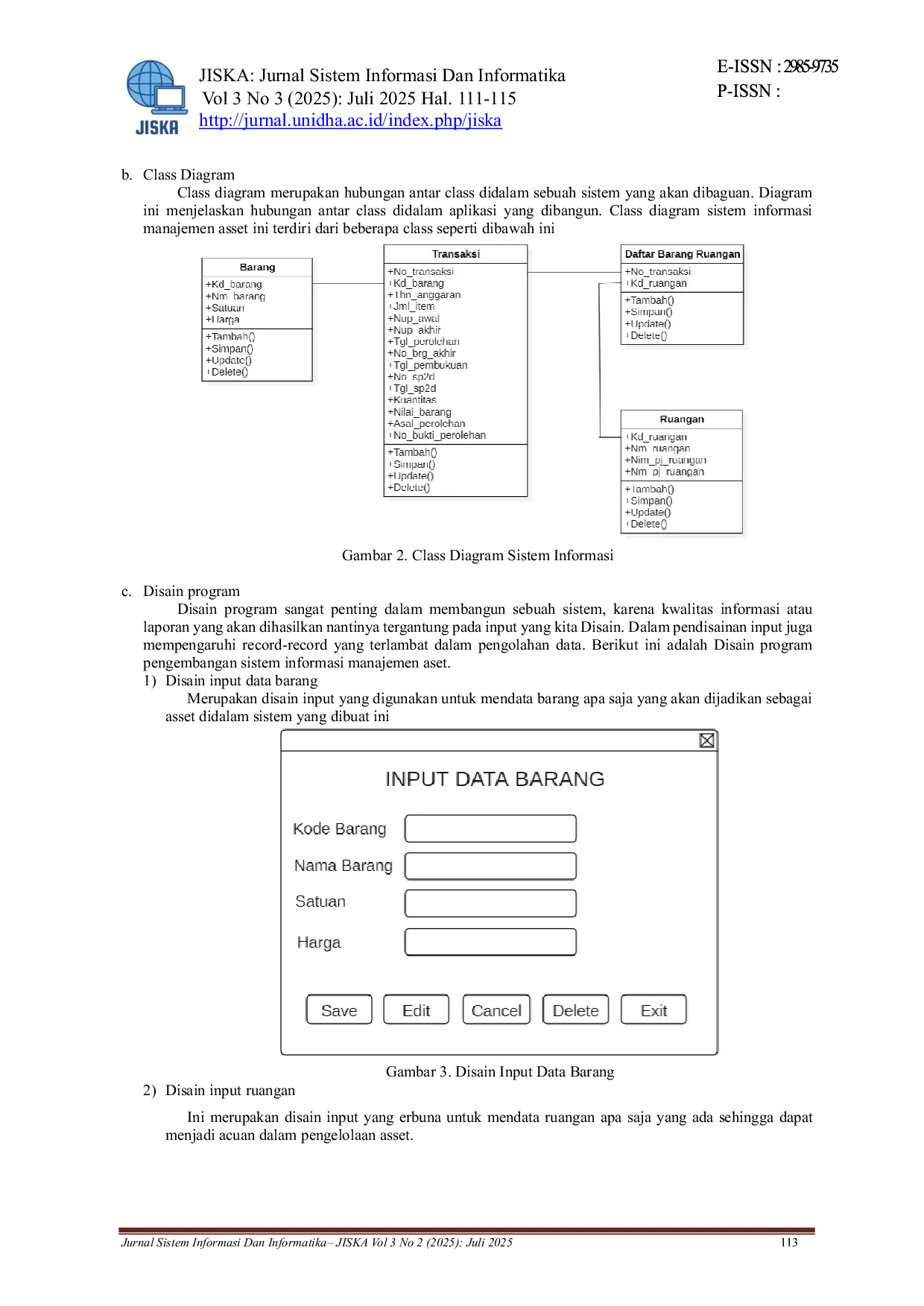 JURIS Perancangan Sistem Informasi Manajemen Aset Pada Fakultas Farmasi Universitas Andalas
