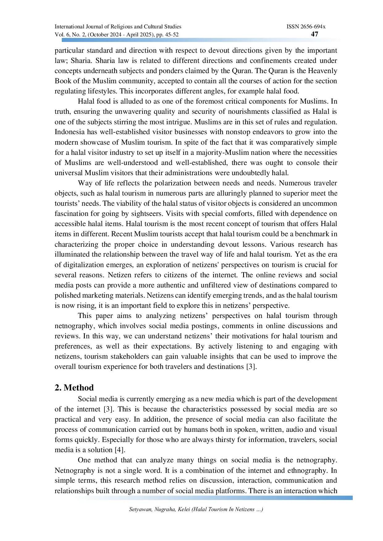 JURIS Halal Tourism In Netizens Perspective