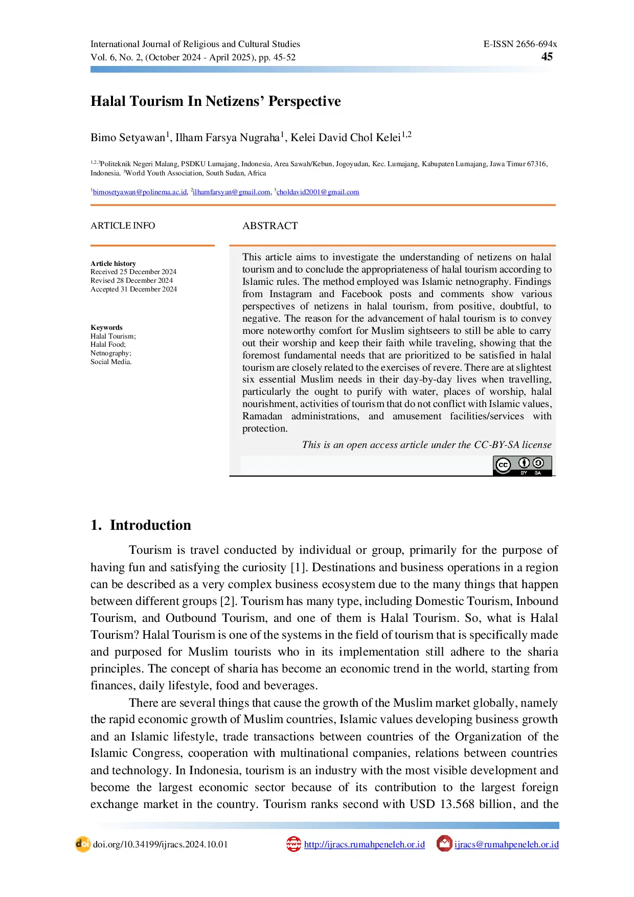 JURIS Halal Tourism In Netizens Perspective