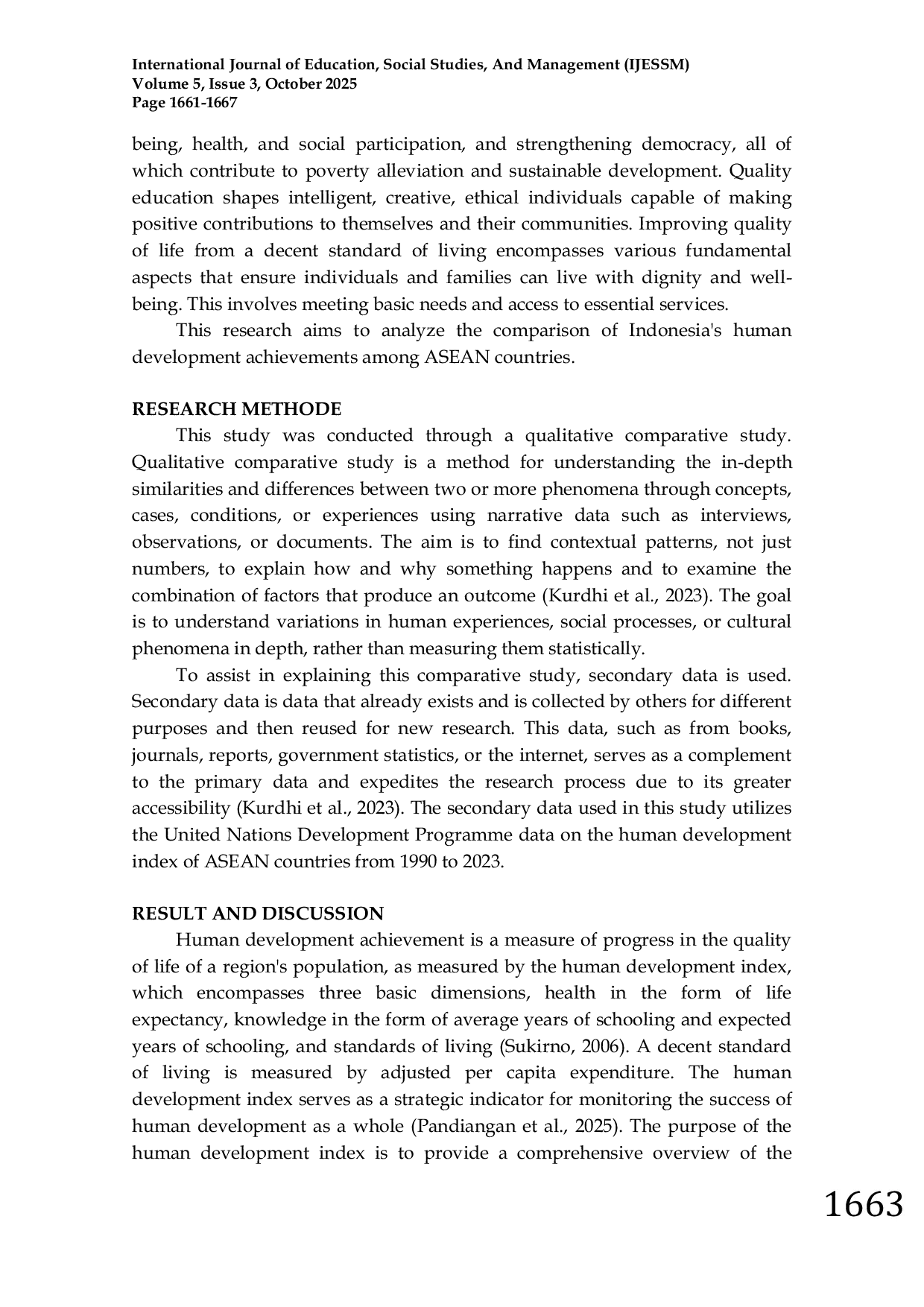 JURIS Comparative Analysis of Indonesia s Human Development Achievements Among ASEAN Countries