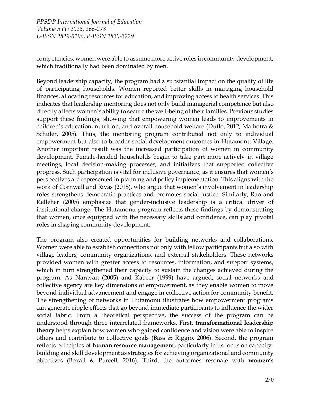 JURIS Empowering Female Headed Households Assessing the Impact of a Leadership Mentoring Program in Rural Indonesia