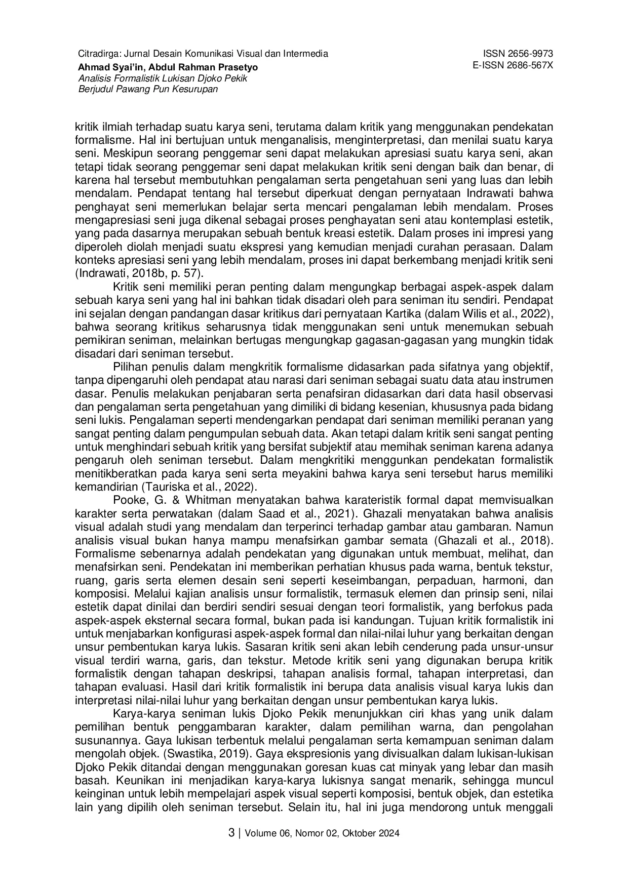 JURIS Analisis Formalistik Lukisan Djoko Pekik Berjudul Pawang Pun Kesurupan