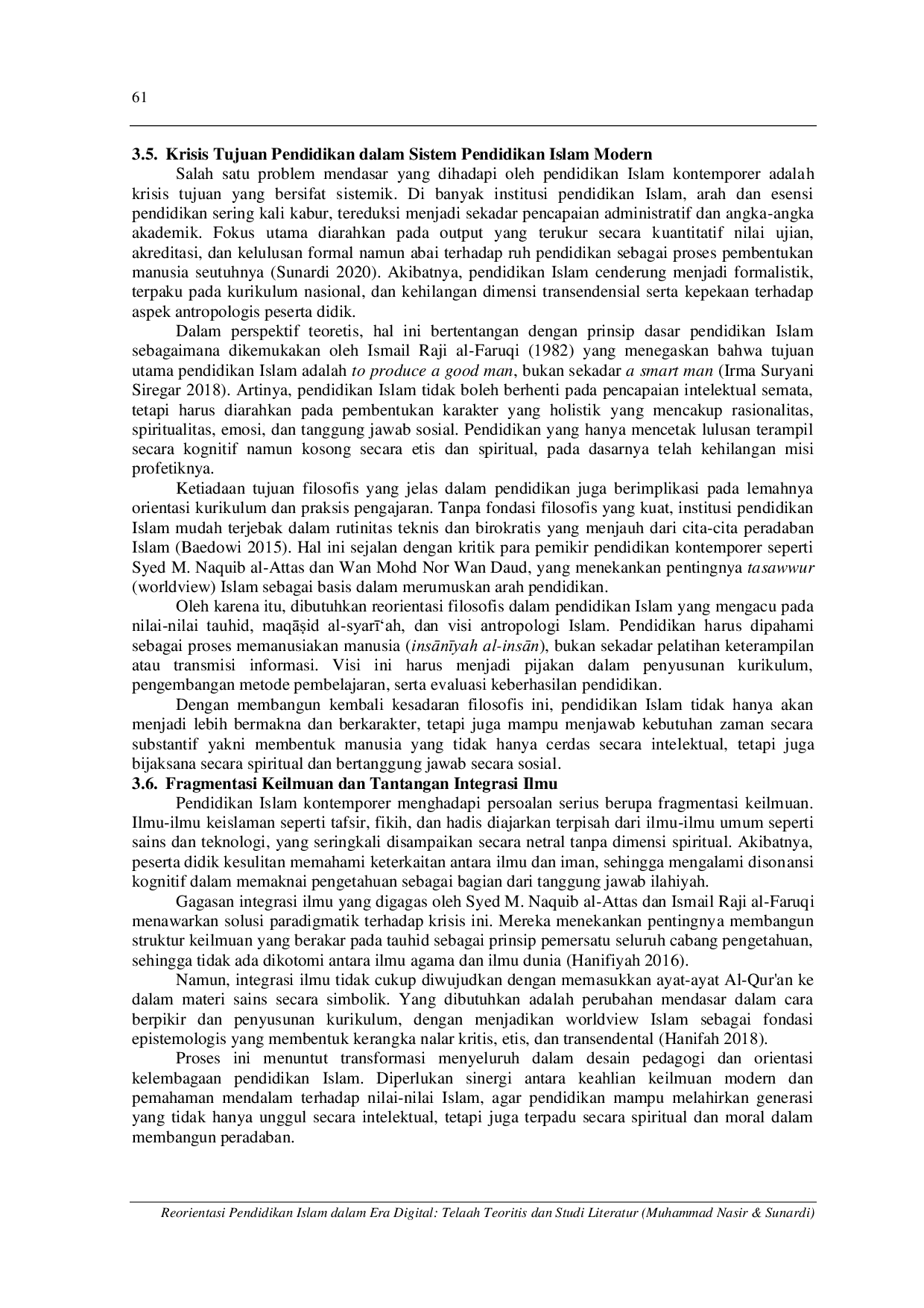 JURIS Reorientasi Pendidikan Islam Dalam Era Digital Telaah Teoritis Dan Studi Literatur