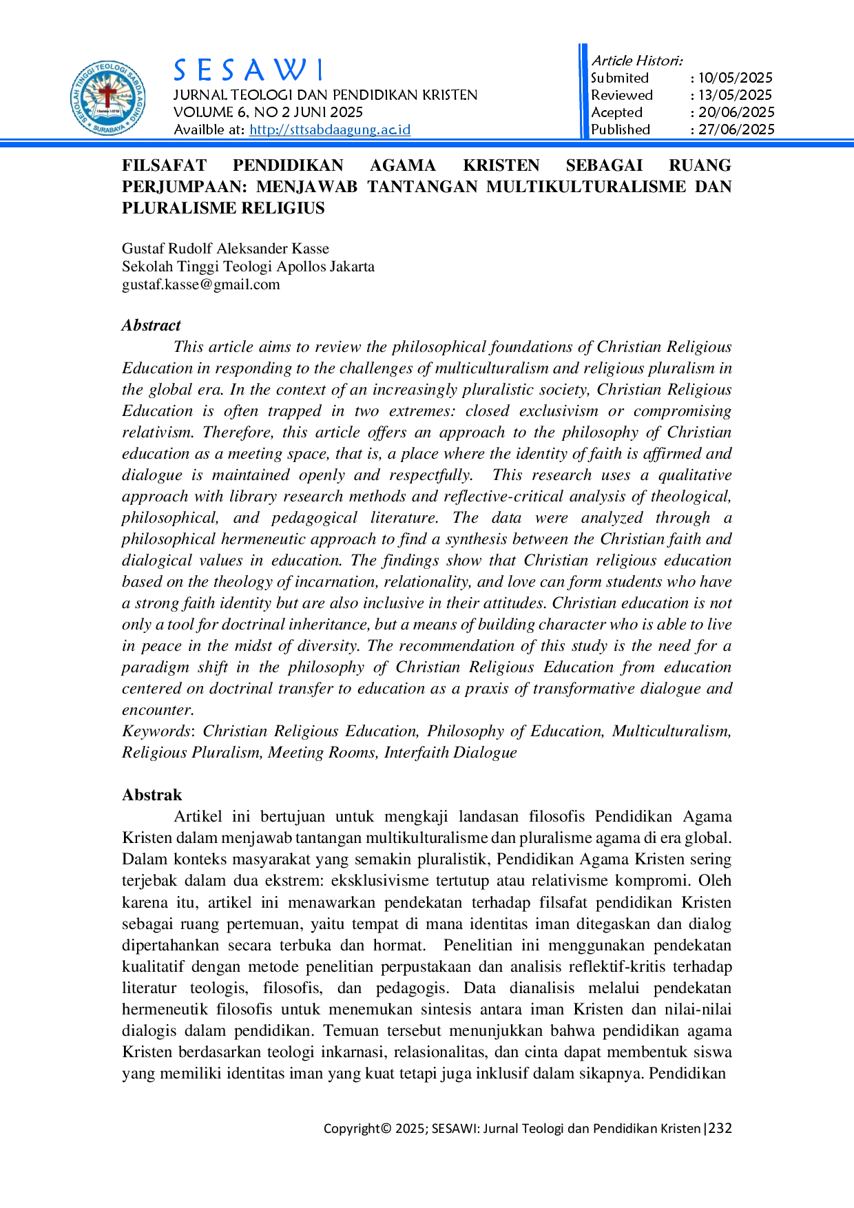 juris Filsafat Sebagai Ruang Perjumpaan Menjawab Tantangan Multikulturalisme Dan Pluralisme Religius