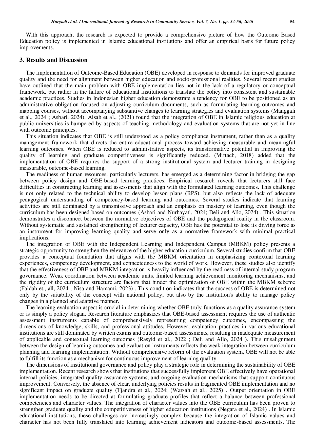 JURIS Outcome Based Education OBE Policy in Islamic Educational Institutions