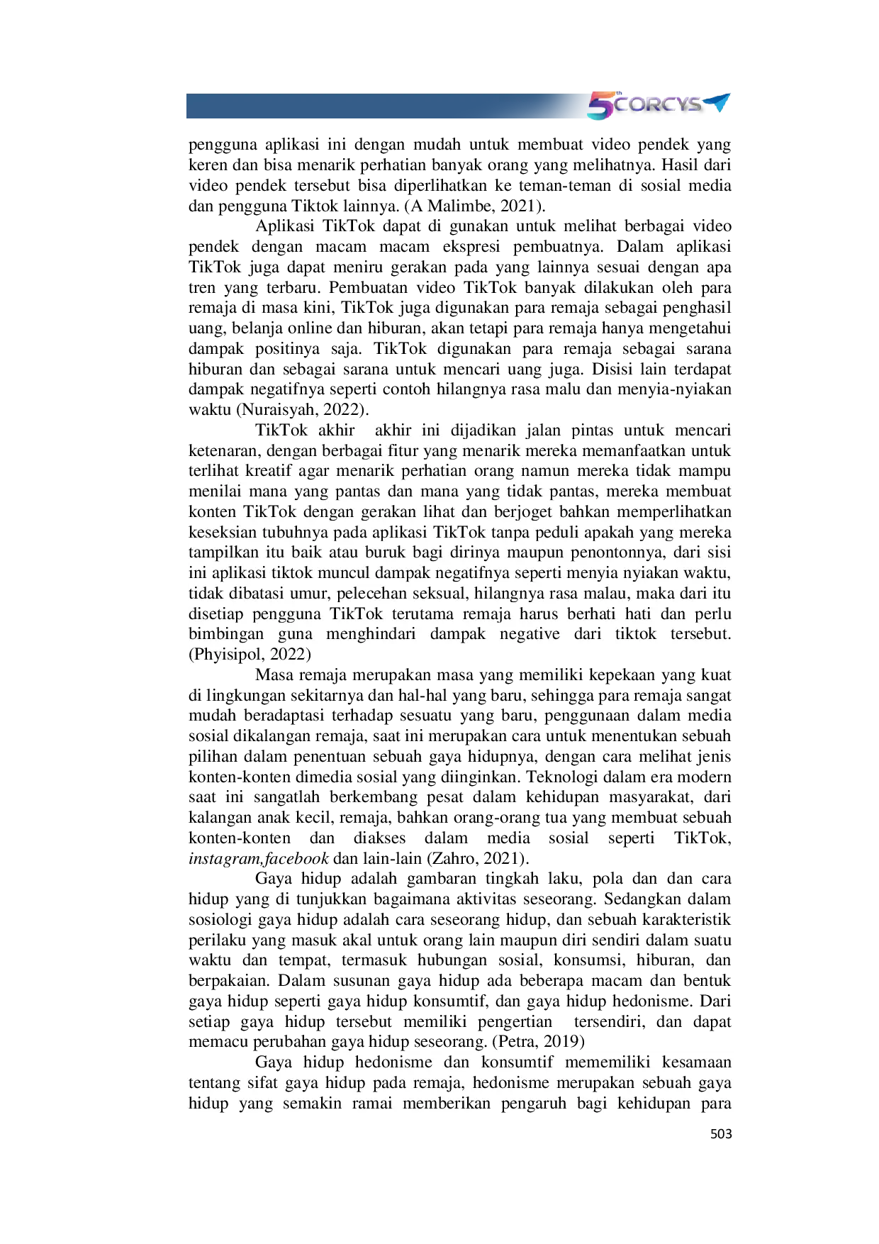 JURIS Peran Media Sosial dalam Perubahan Gaya Hidup Remaja di Desa Carangrejo