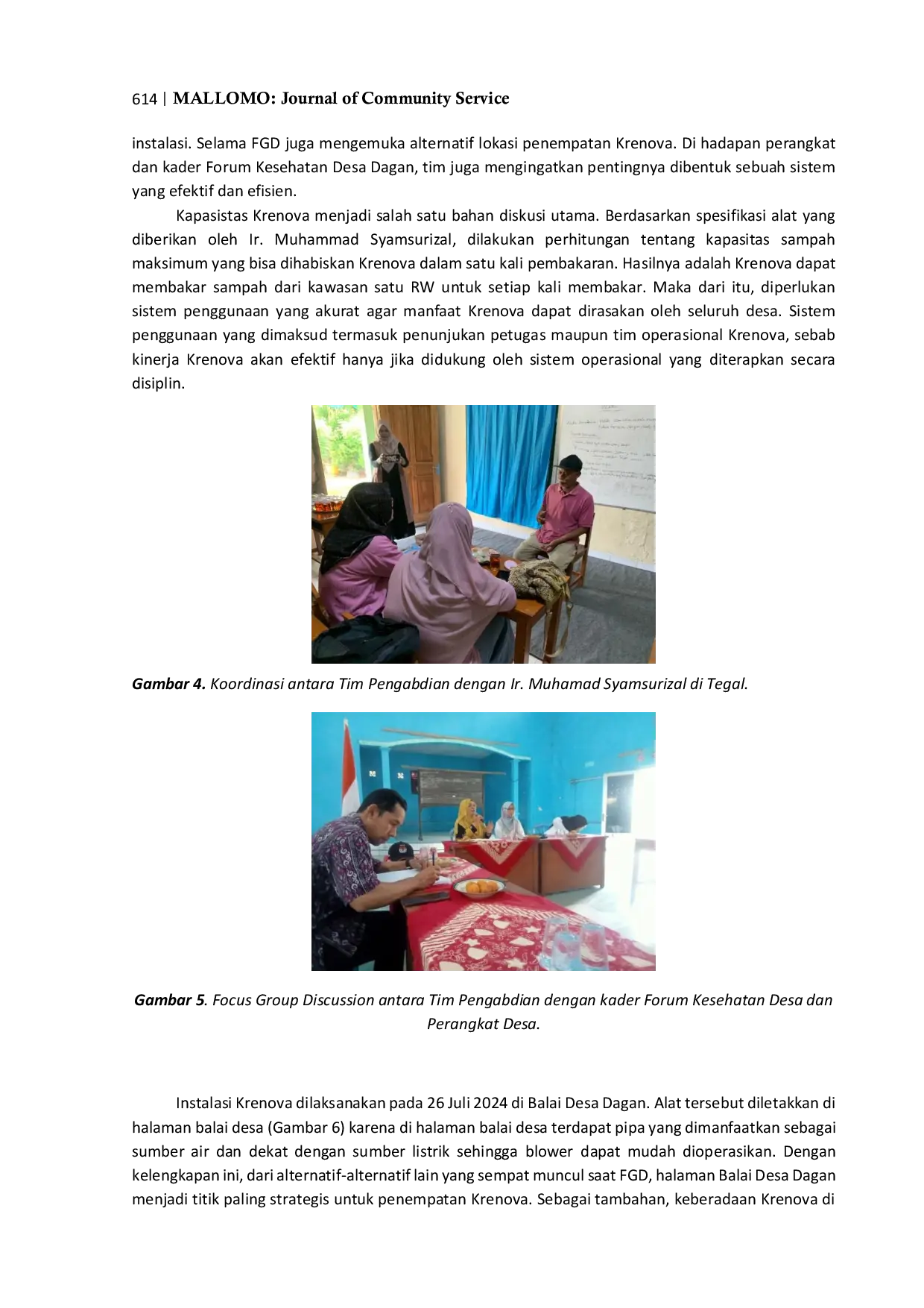 JURIS Desa Dagan Lestari Berbudaya Melalui Pengaplikasian Krenova Alat Pembakaran Sampah Minim Asap